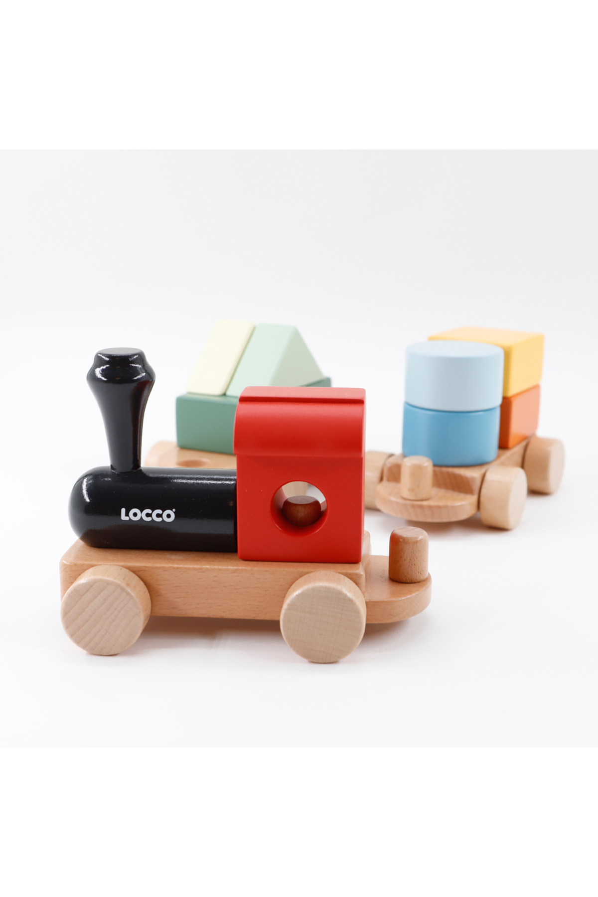 قطار آموزشی چوبی لوکو LOCCO قرمز