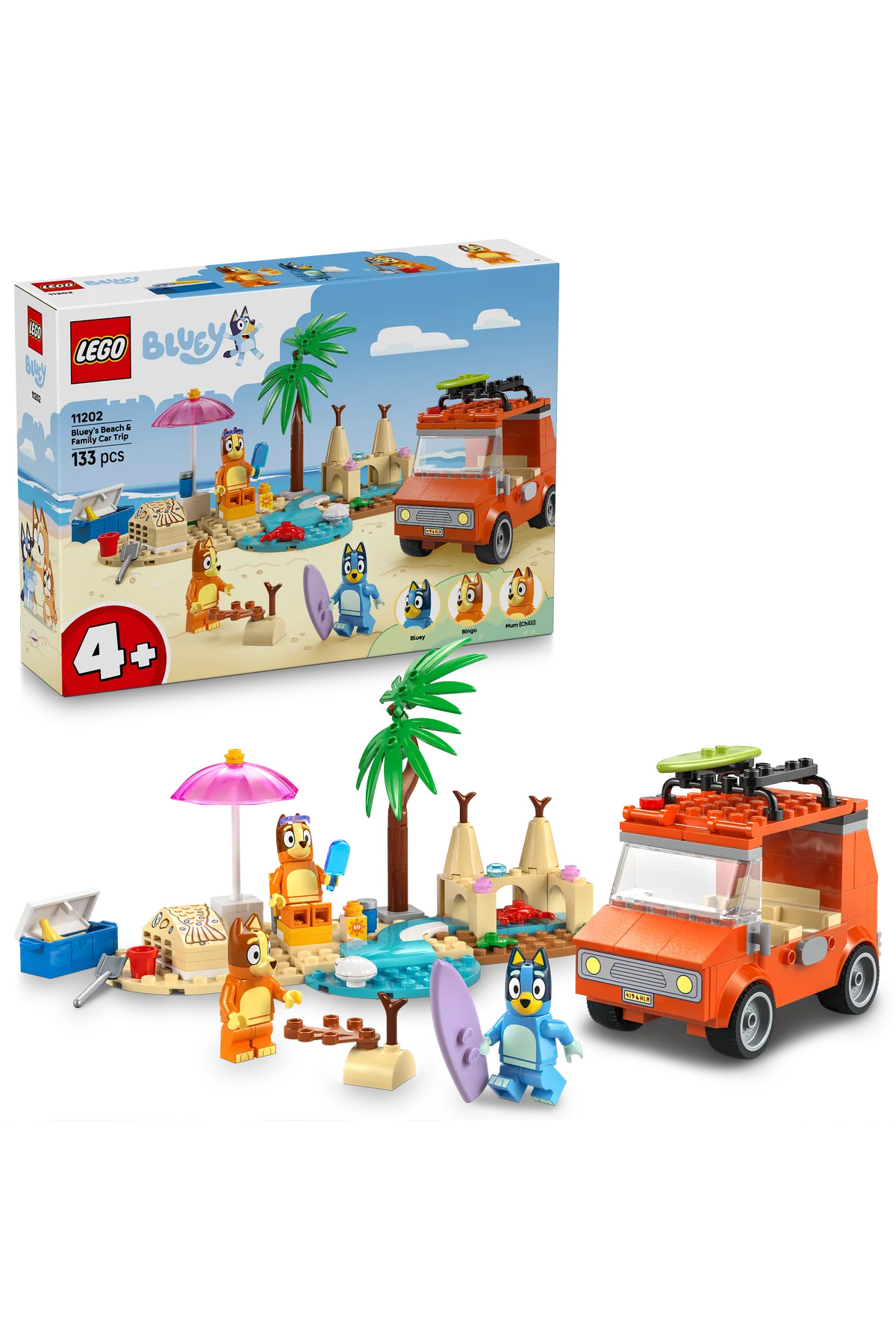 لگو و اسباب بازی های ساخت محور ® BLUEY: BLUEY'S FAMILY BEACH TRIP 11202 مجموعه ساختمانی خلاقانه برای کودکان 4 سال به بالا 133P اورجینال LEGO