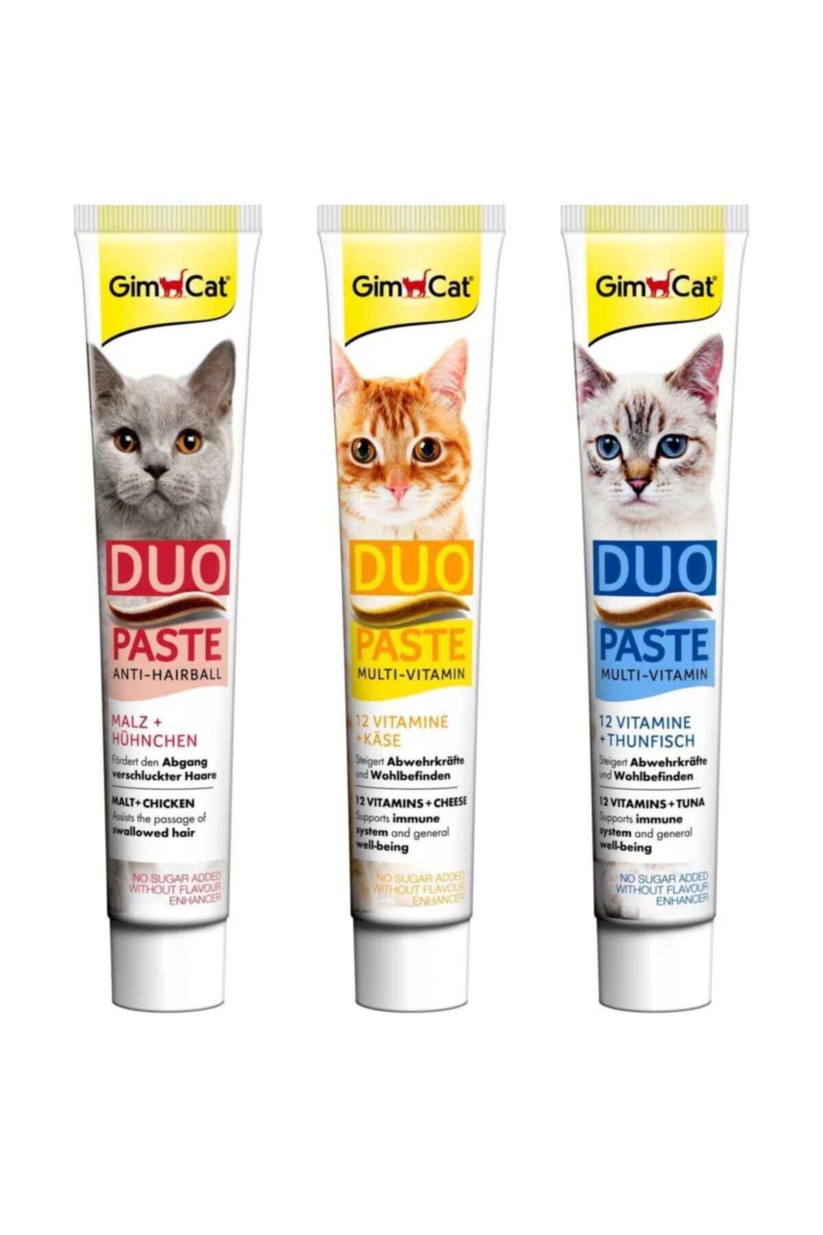 مکمل گربه جیم‌کت GimCat Duo Anti Hairball، مولتی‌ویتامین تن و ویتامین پنیر