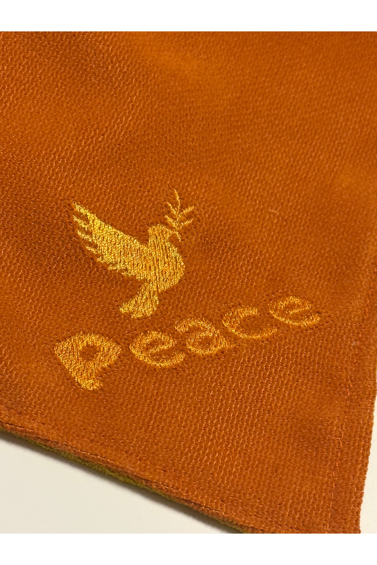 دستمال گردن سگ های‌پالسی HiPulsey Peace Basic با طرح گلدوزی، نارنجی