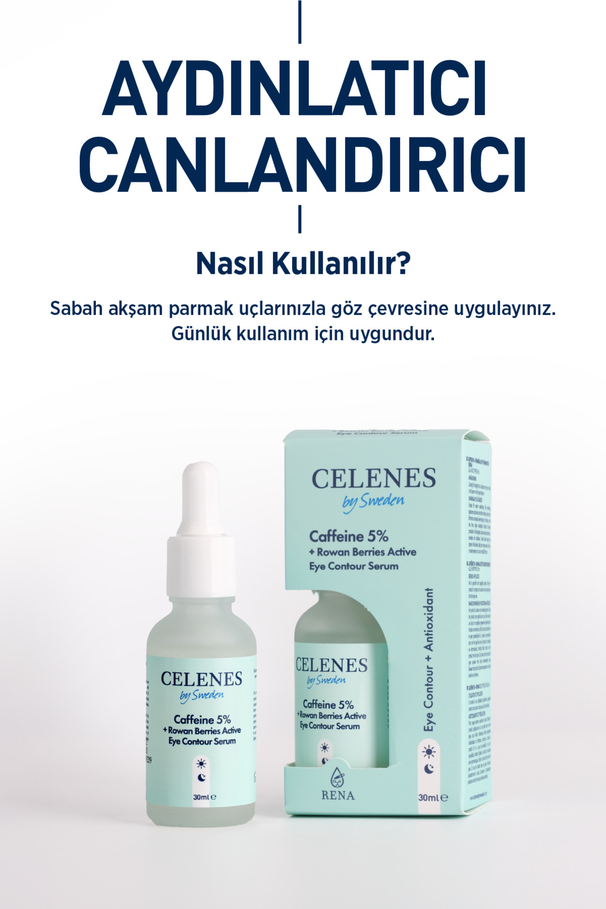 سرم پوست مراقبت از چشم کافئین رنا ROWAN BERRY 30 میل Celenes by Sweden