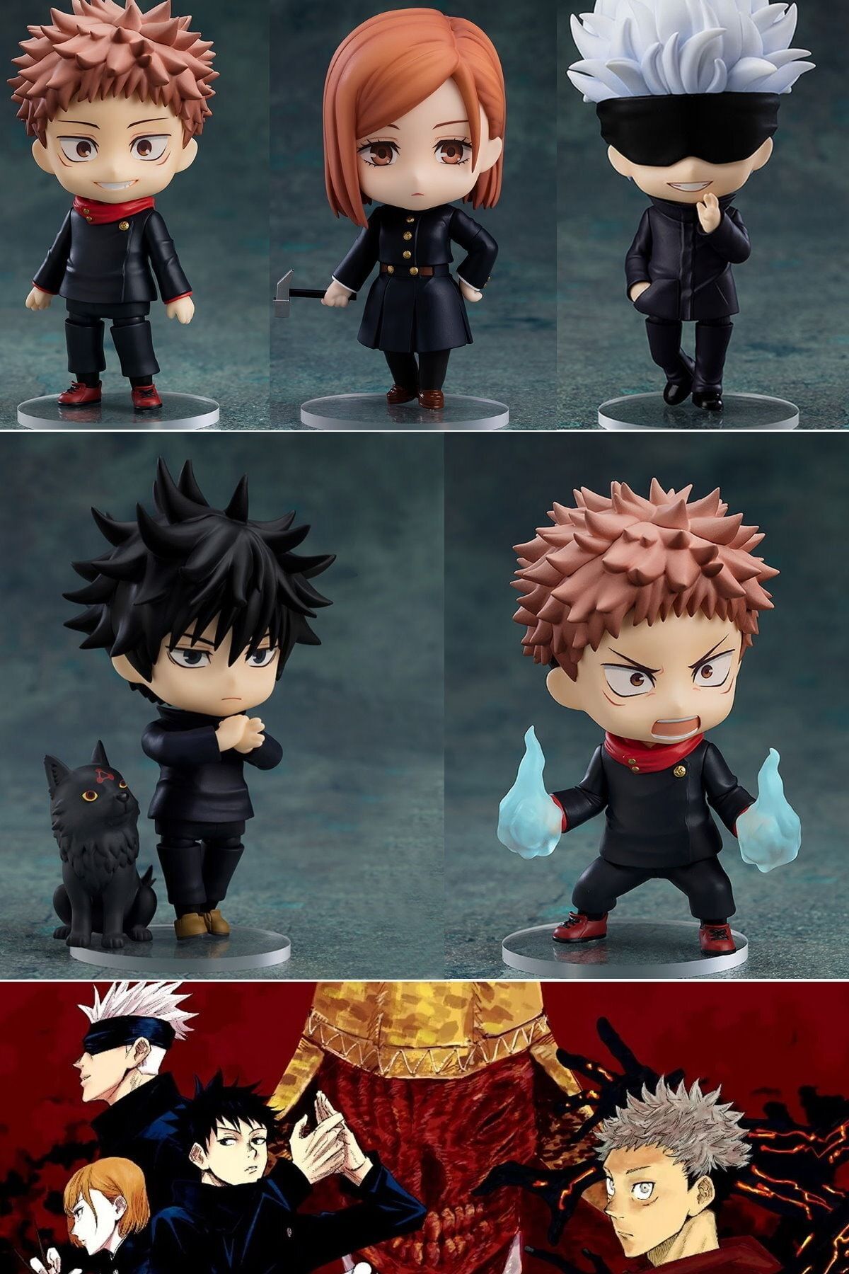 فیگور مجموعه 6 تایی انیمه شخصیتی JUJUTSU KAISEN NARUTO CHARACTER SERIES PIECES FIGUR GIFT DECOR کلکسیونی از ترکیه Utelips