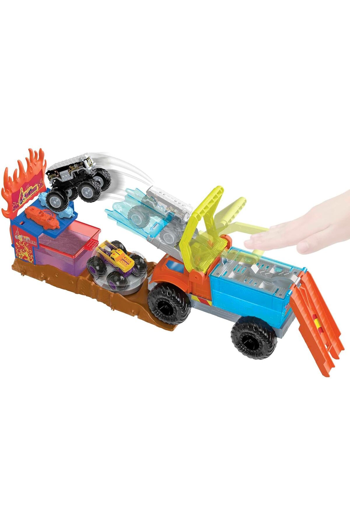 ست بازی مجموعه آهنگ چالشی MONSTER TRUCKS ARENA HPN73 از ترکیه HOT WHEELS