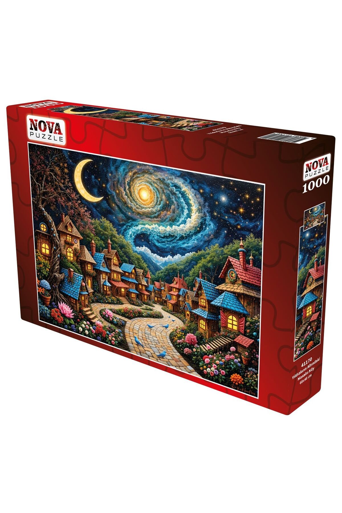 پازل 1000 تکه FAIRYTALE VILLAGE UNDER THE STARS فانتزی Nova Puzzle