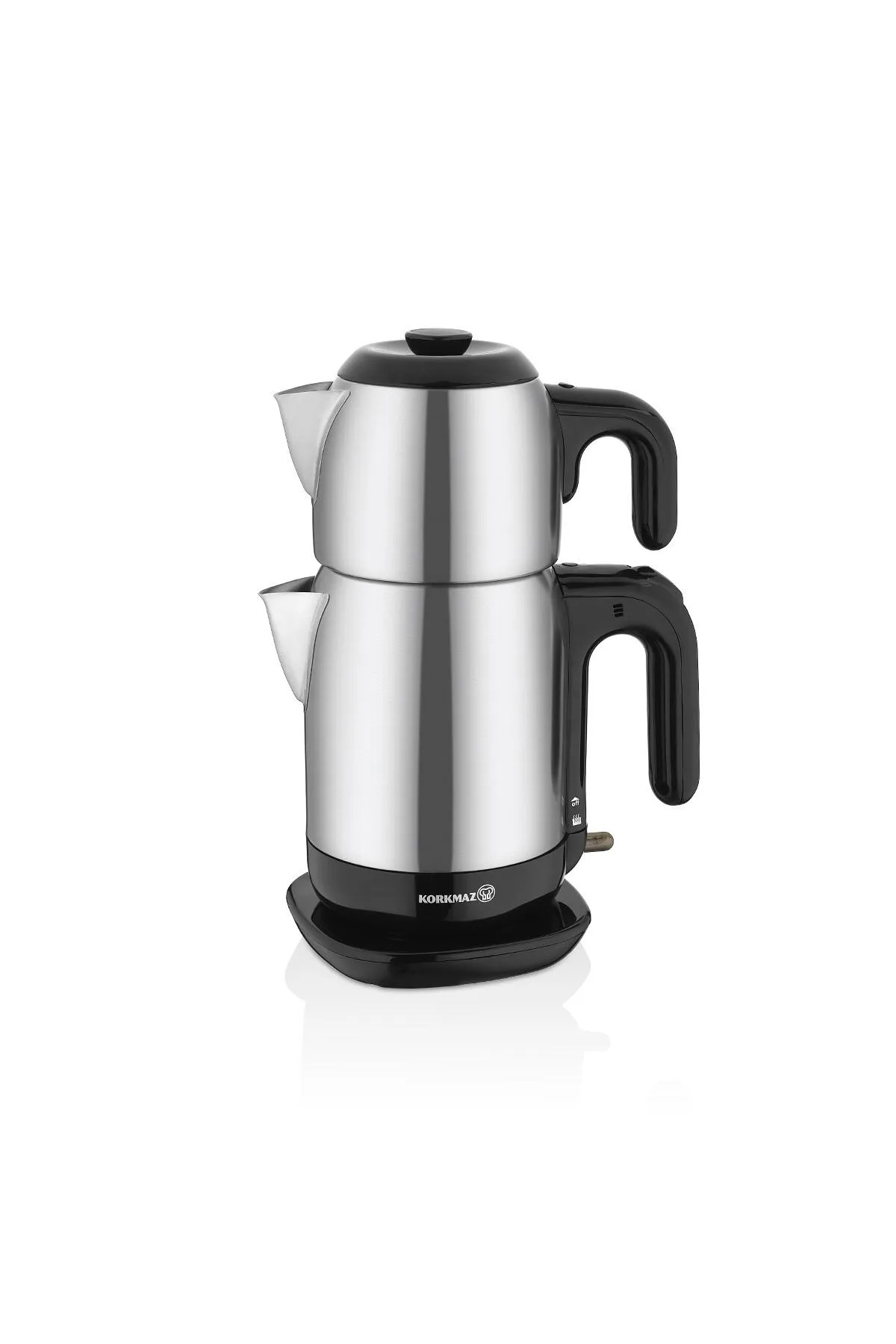 چای ساز قوری دمتز ساتن مشکی برقی 1.6 لیتری A369 13 اورجینال KORKMAZ