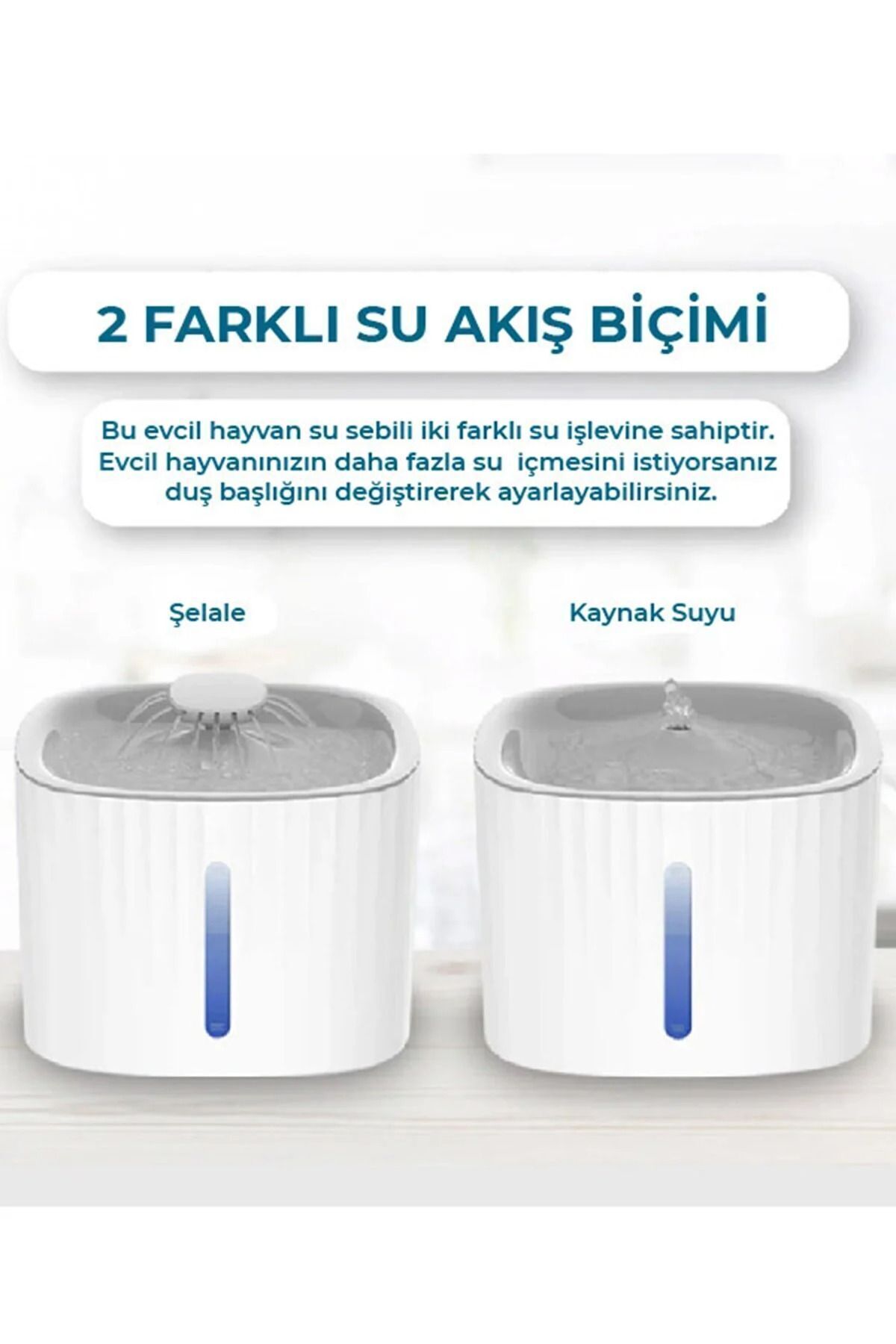 آبخوری اتوماتیک فواره‌ای سگ و گربه فوگی Fogy، چراغ LED و ظرفیت ۳ لیتر