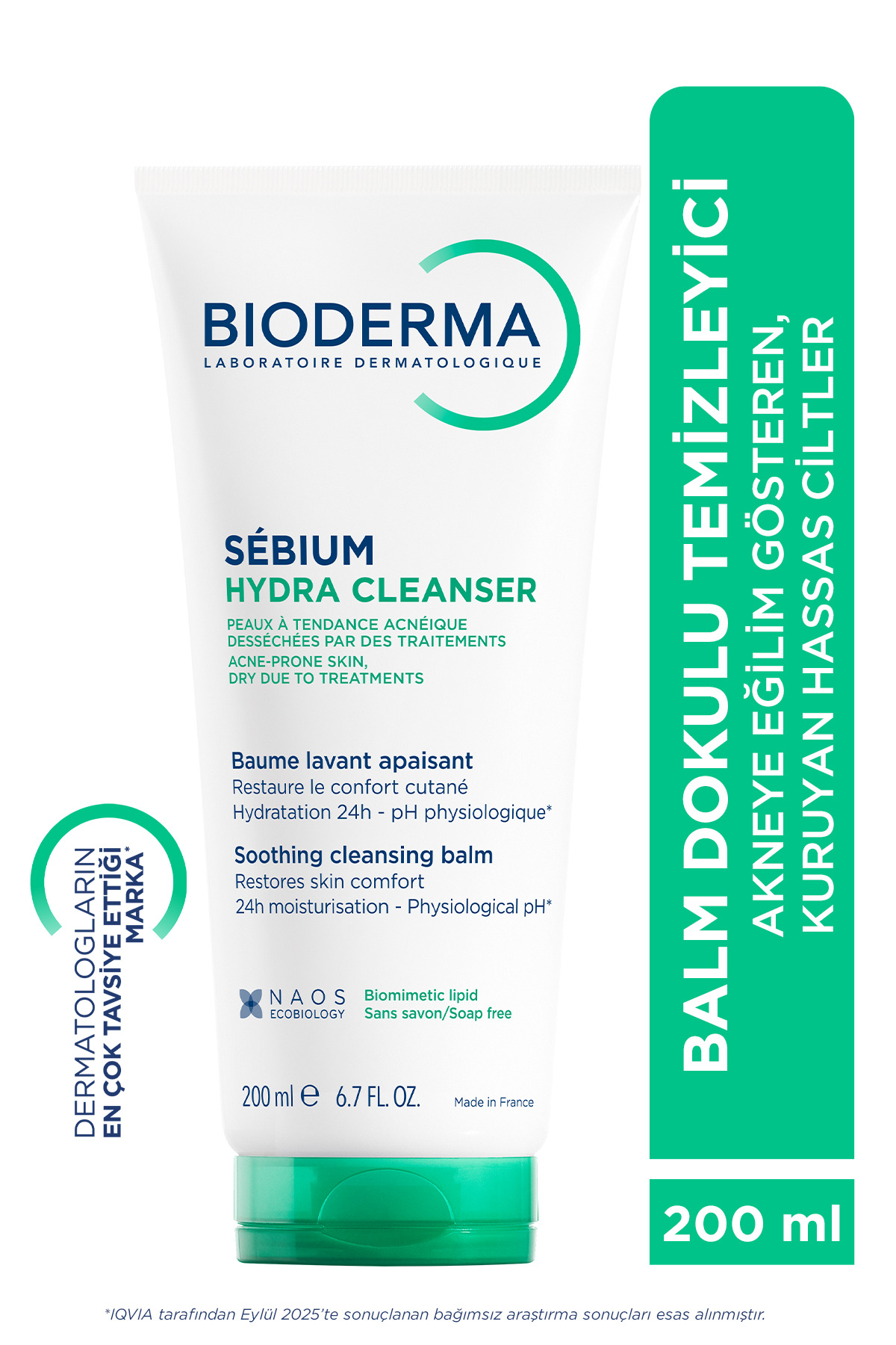 Bioderma پاک کننده حساس پوست با گریز به جوش بافت بالم 200 میلی لیتر