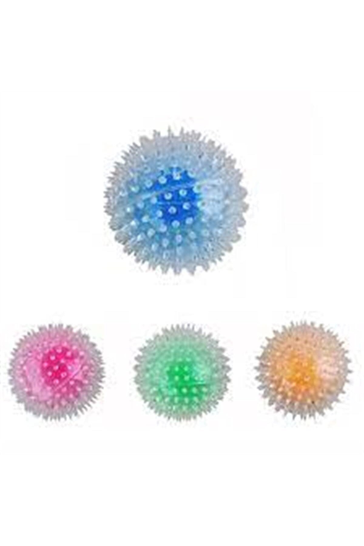 توپ اسباب‌بازی گربه Flash Bouncer Ball چراغ‌دار پاوایز Pawise، شفاف، ۸ سانتی‌متری