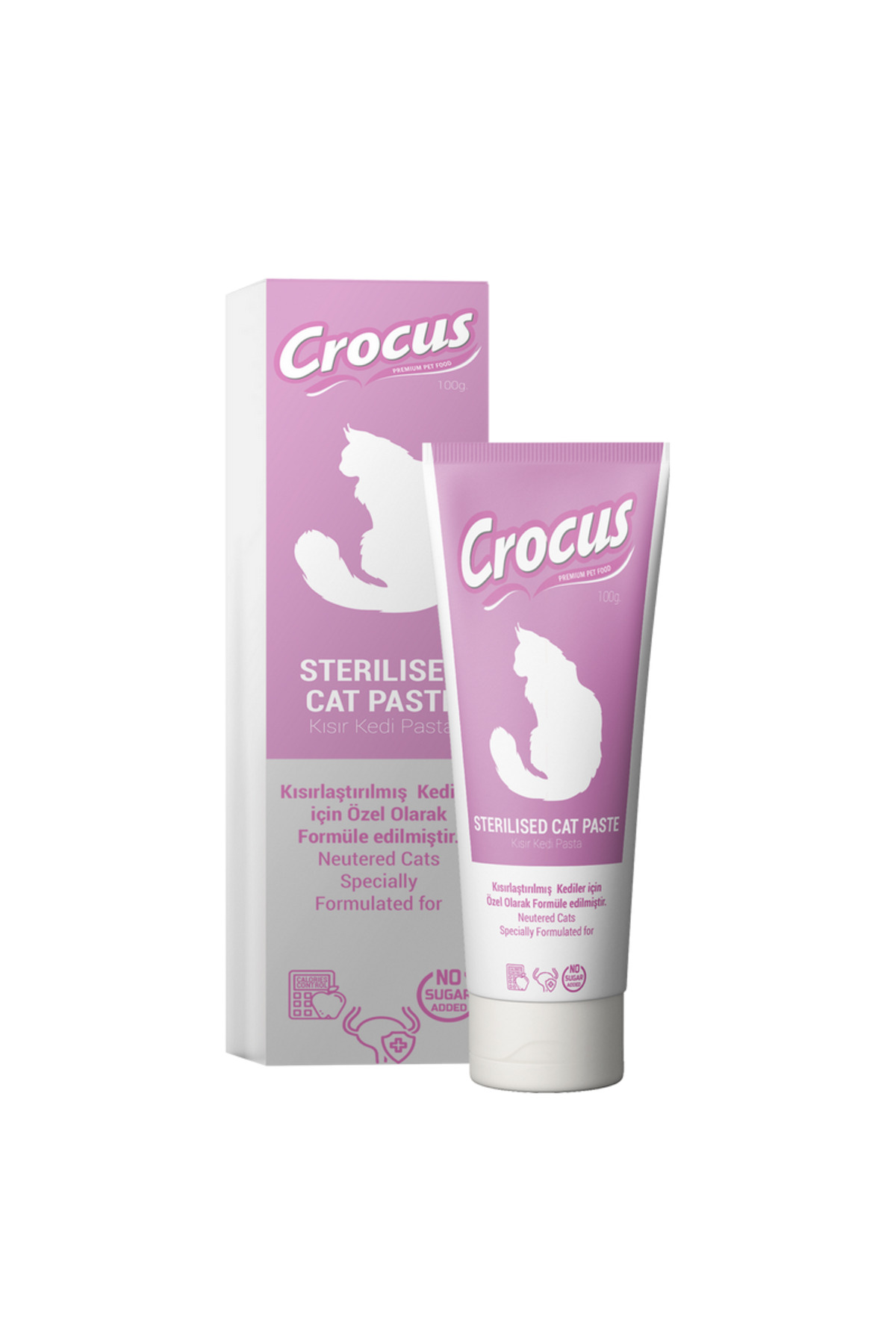 خمیر مالت گربه‌های عقیم‌شده کروکوس Crocus، ۲ عددی، هر عدد ۱۰۰ گرم (00408)