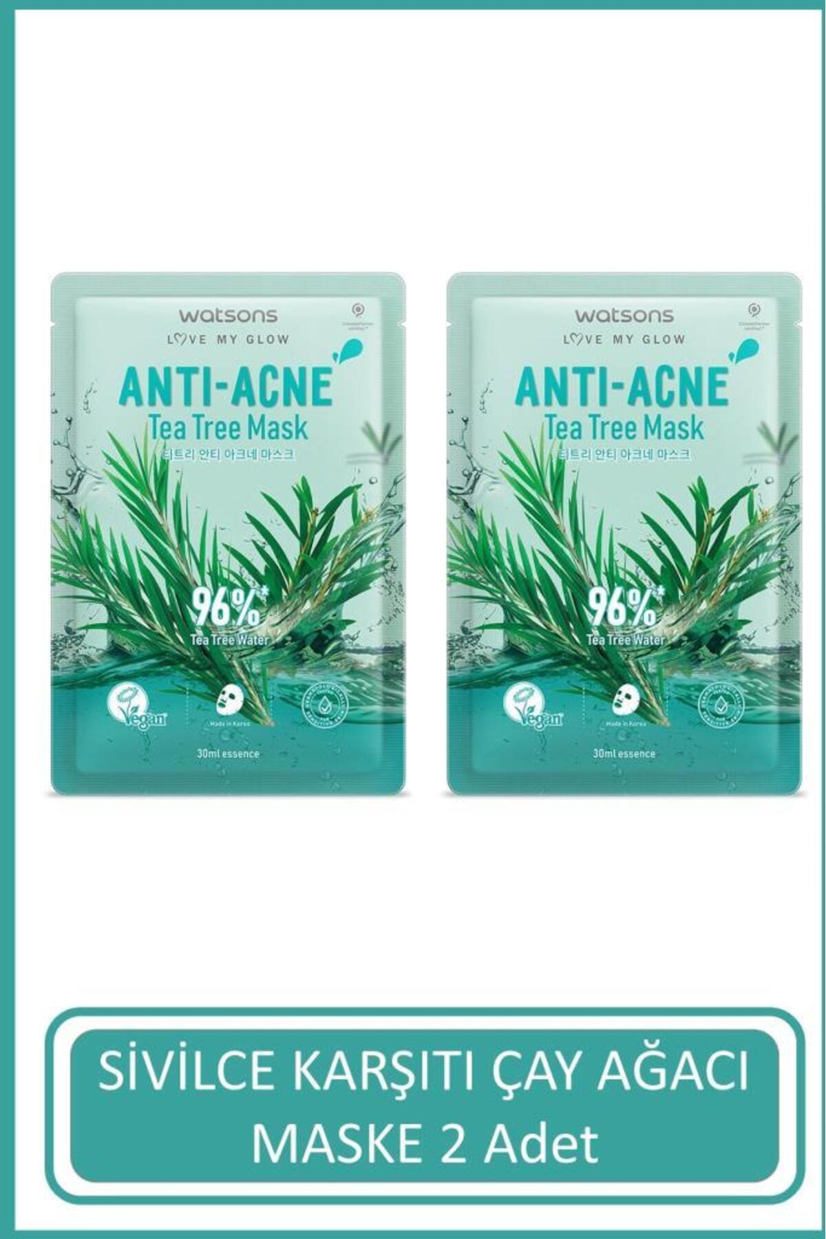 ماسک صورت درخت چای ضدپیری واتسونز Watsons، بسته ۲ عددی ۳۰ میلی‌لیتری