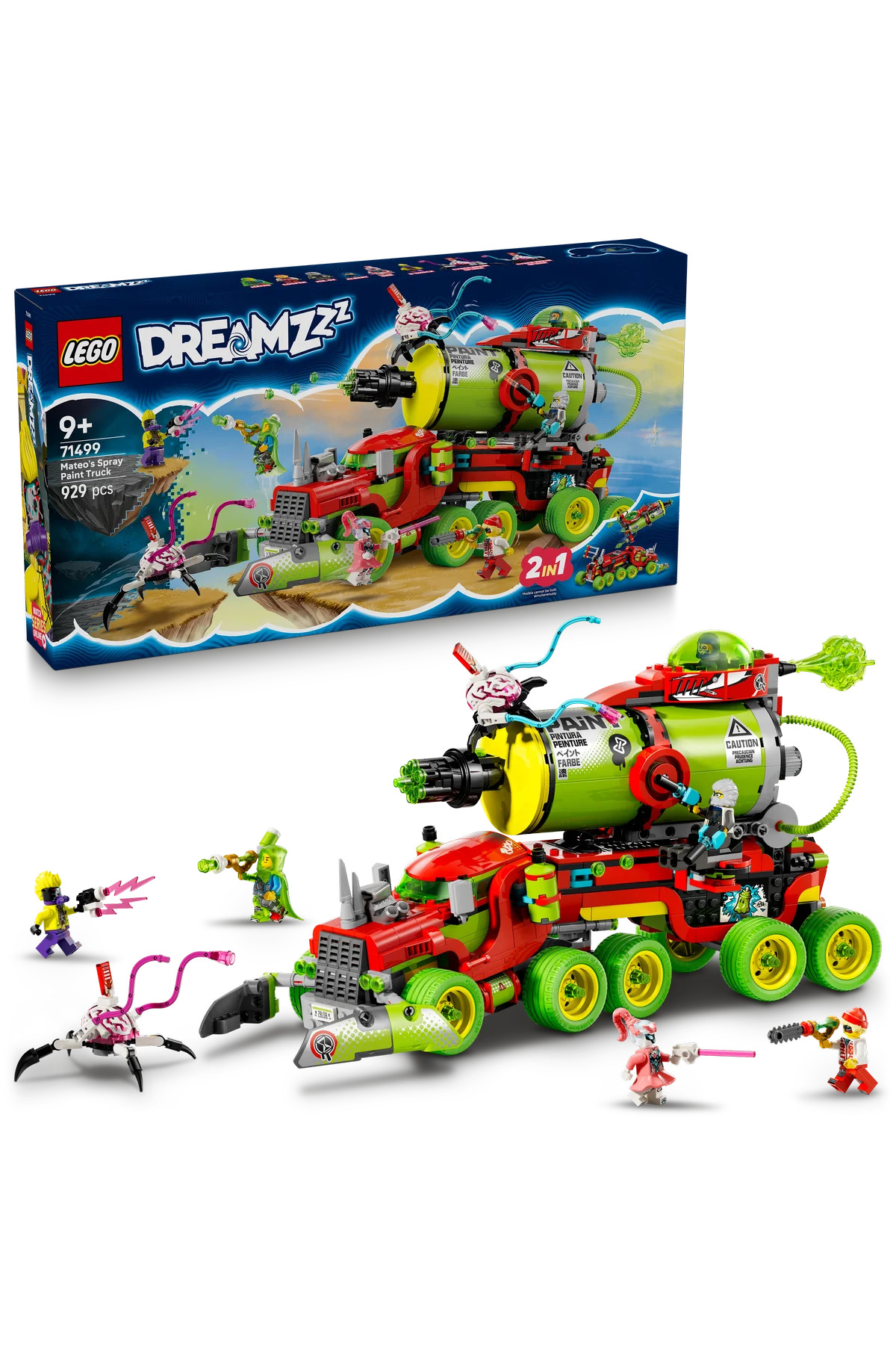 لگو و اسباب بازی های ساخت محور ® DREAMZZZ™ MATEO'S SPRAY PAINT TRUCK 71499 9+ ست ساختمان خلاق 929P اورجینال LEGO