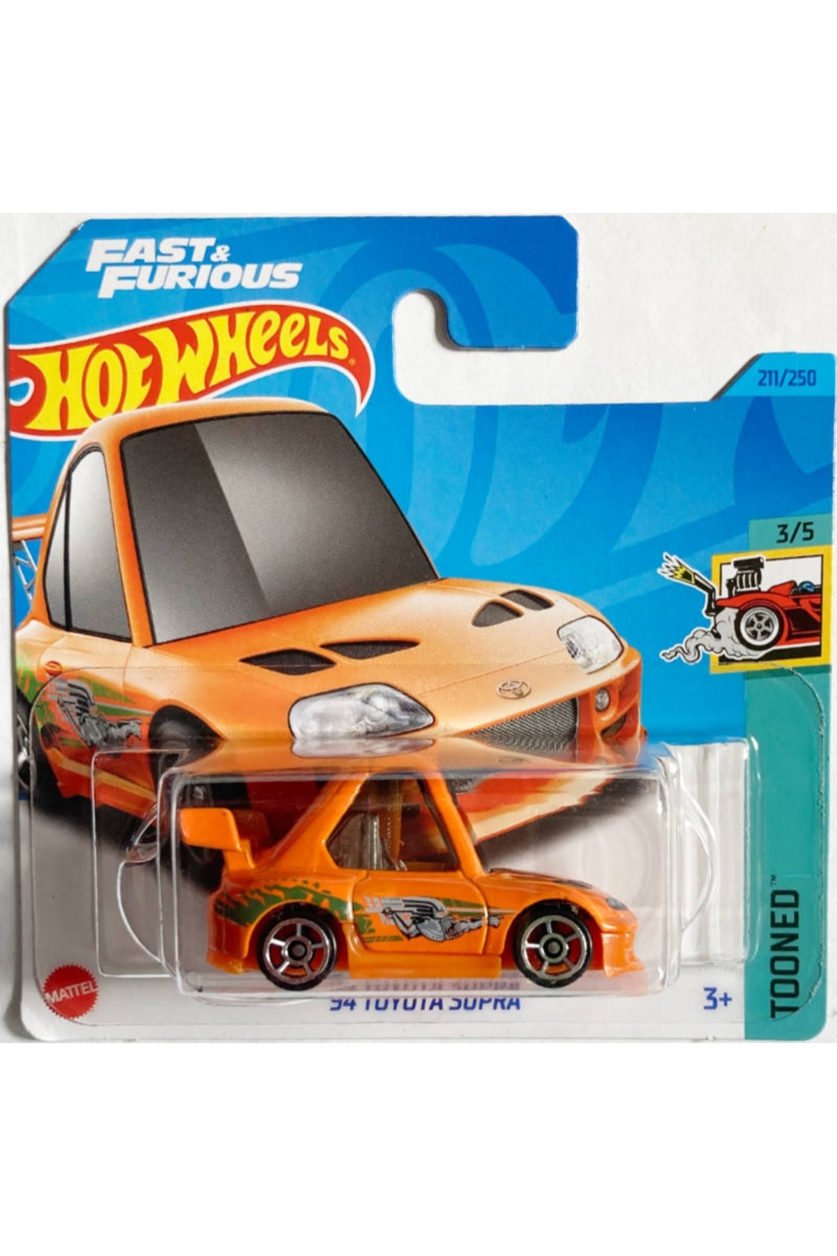 ماشین اسباب بازی '94 TOYOTA SUPRA TOONED سریع و خشمگین هات ویلز اورجینال HOT WHEELS