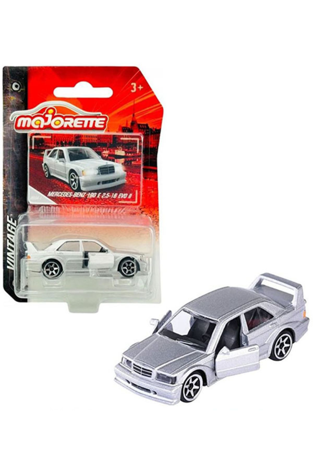 ماشین اسباب بازی وسایل نقلیه پرنعمت MAJORETTE VINTAGE MERCEDES BENZ 190 E 2.5 16 EVO II هات ویلز اورجینال HOT WHEELS