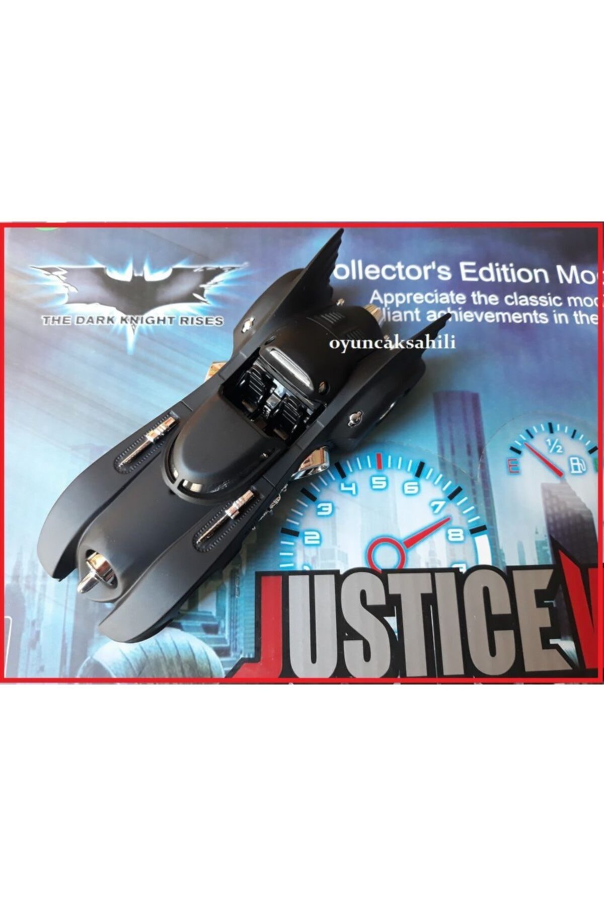 مدل خودرو TOY BATMAN METAL DIECAST CAR BATMOBILE LIGHTED PULL RELEASE VEHICLE 13.5CM اورجینال Genel Markalar