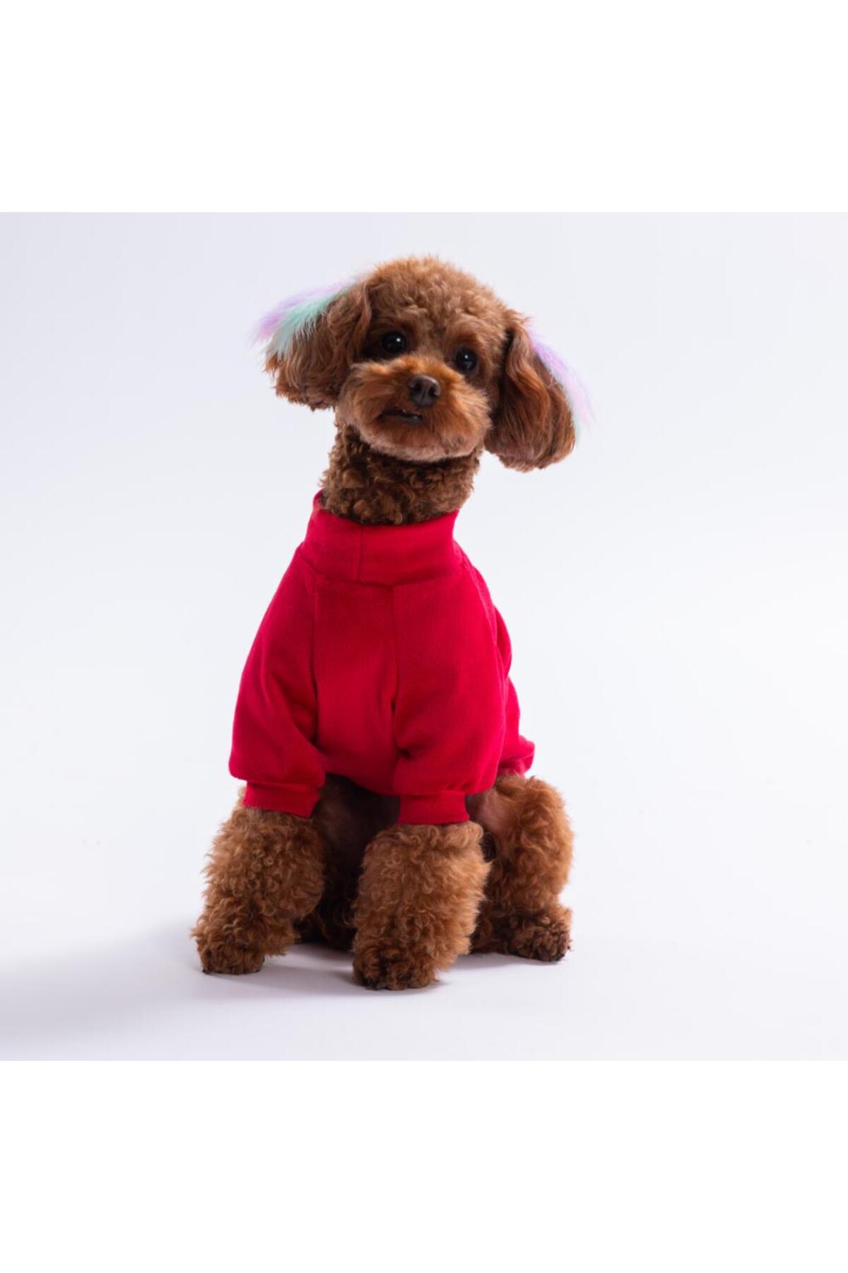 سویشرت مخملی سگ پاواستار Pawstar با طرح شاخ گوزن قرمز