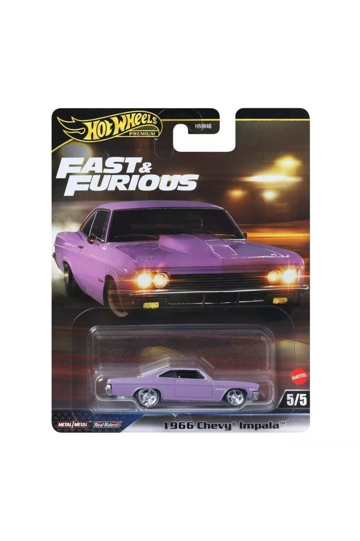 ماشین اسباب بازی PREMIUM FAST & FURIOUS 1966 CHEVY IMPALA مدل METAL DIECAST هات ویلز اورجینال HOT WHEELS