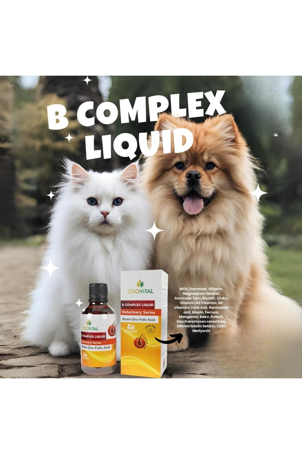 مکمل ترکیبی گربه زوویتال Zoovital، قطره B Plus و خمیر مالت Steril 50 ml