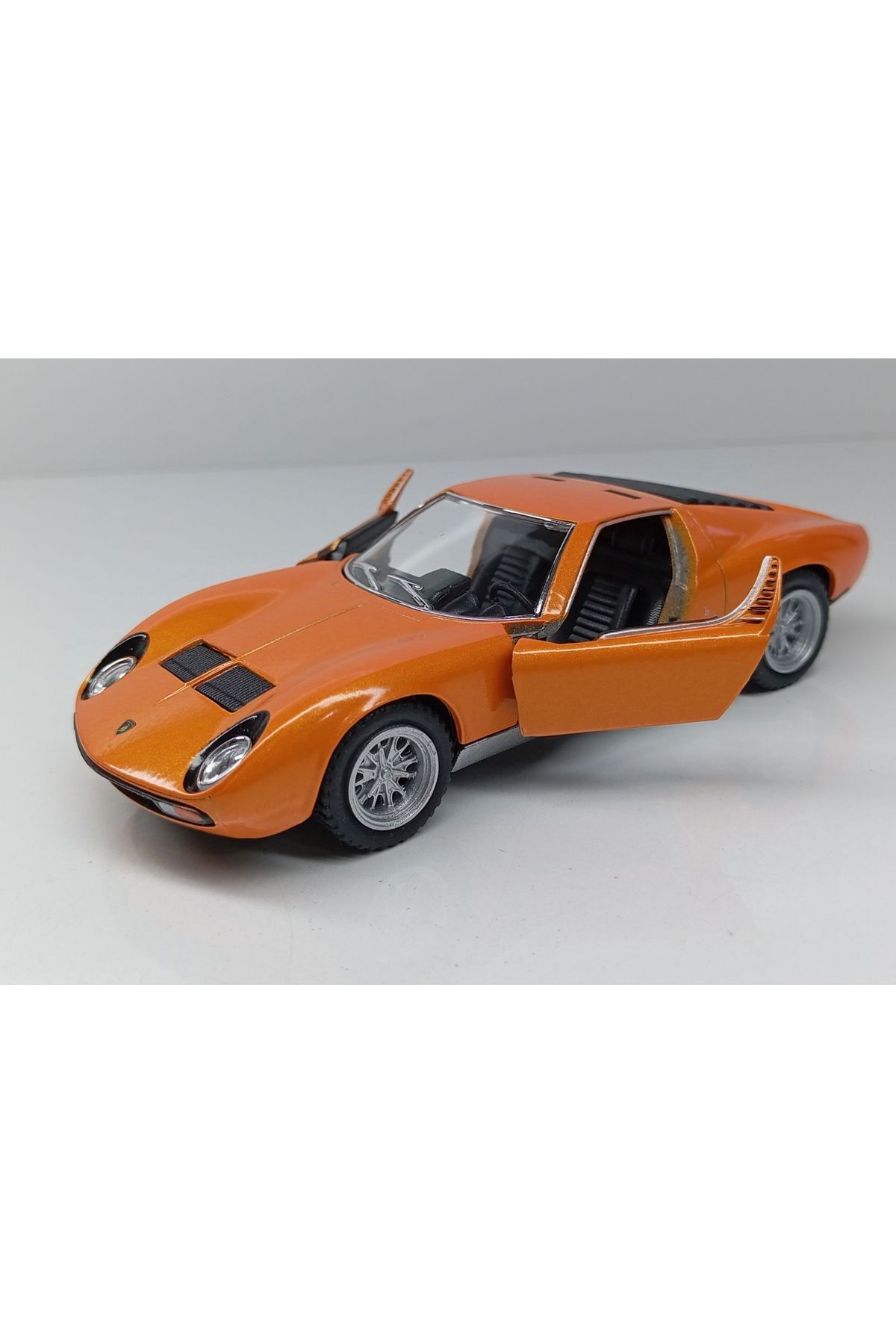 مدل خودرو مقیاس 1:34 نارنجی 1971 LAMBORGHINI MIURA SV P400 PULL DROP METAL CAR اورجینال Kinsmart