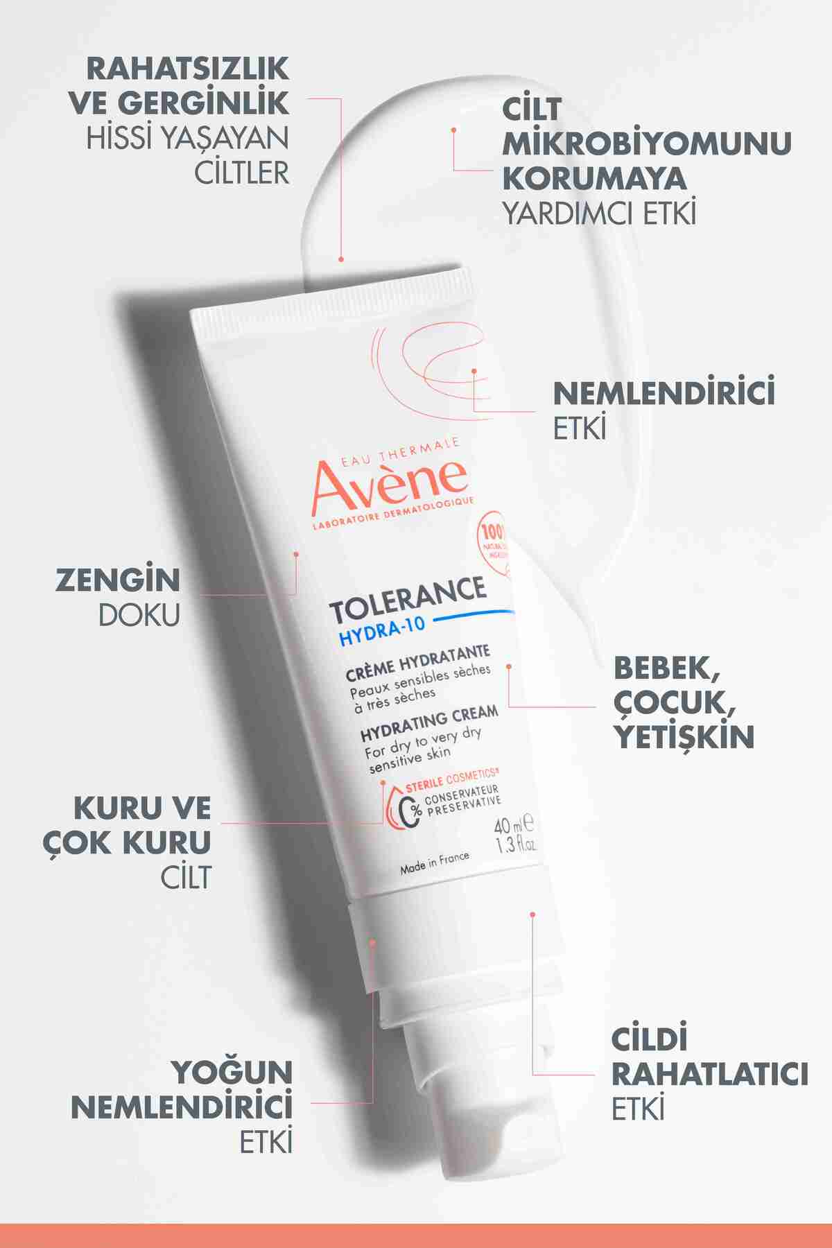 ست مراقبت پوست کرم هیدرا 10 تحمل برای خشک 40ML + آب حرارتی 50ML مجموعه Avene