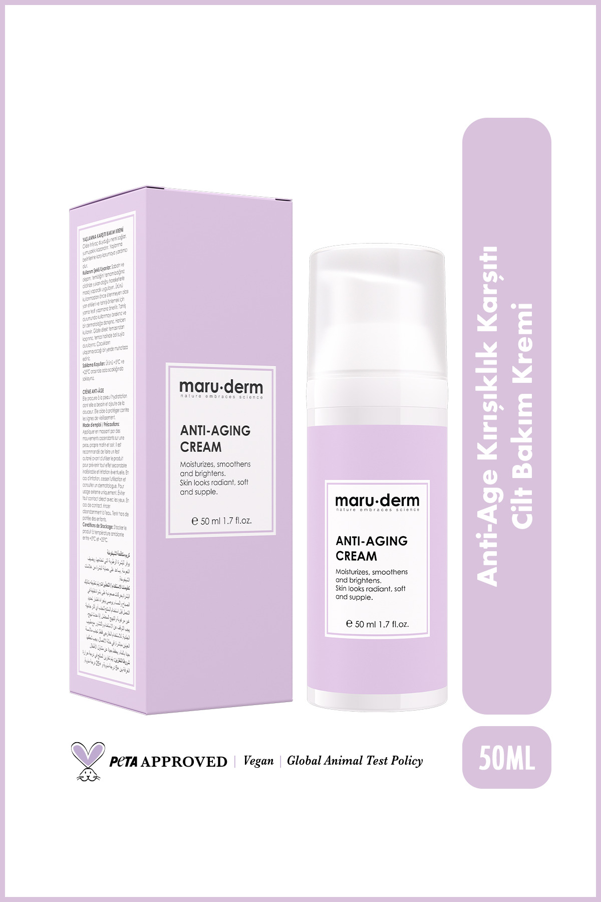 کرم صورت ضد پیری با ترکیب پپتید مس 50 میلی لیتر Maru.Derm
