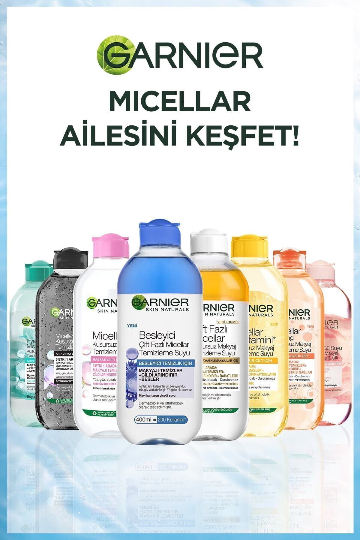 Garnier آب تمیزکننده آرایشی دوفاز میسلار مغذی ۴۰۰ میلی لیتر