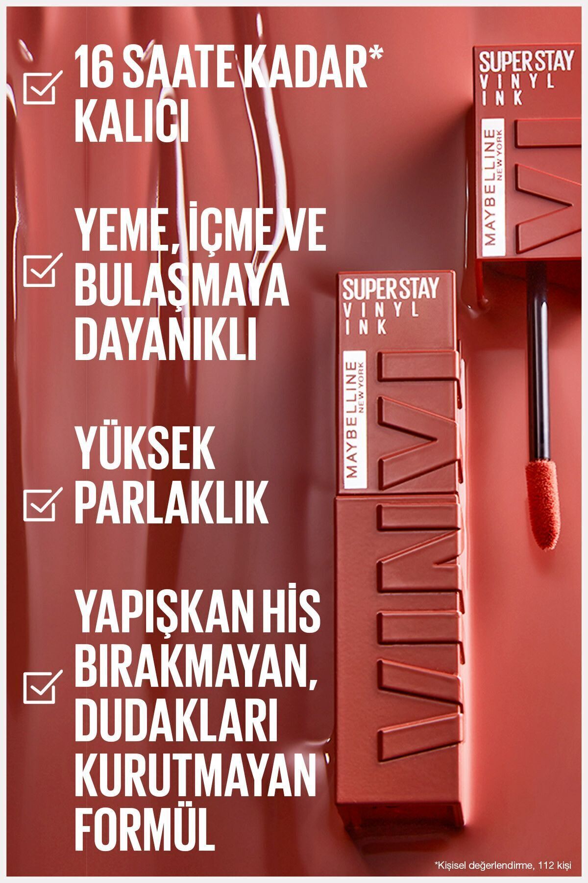 رژ لب براق مایع جوهر وینیل Super Stay 130 extra میبلین Maybelline