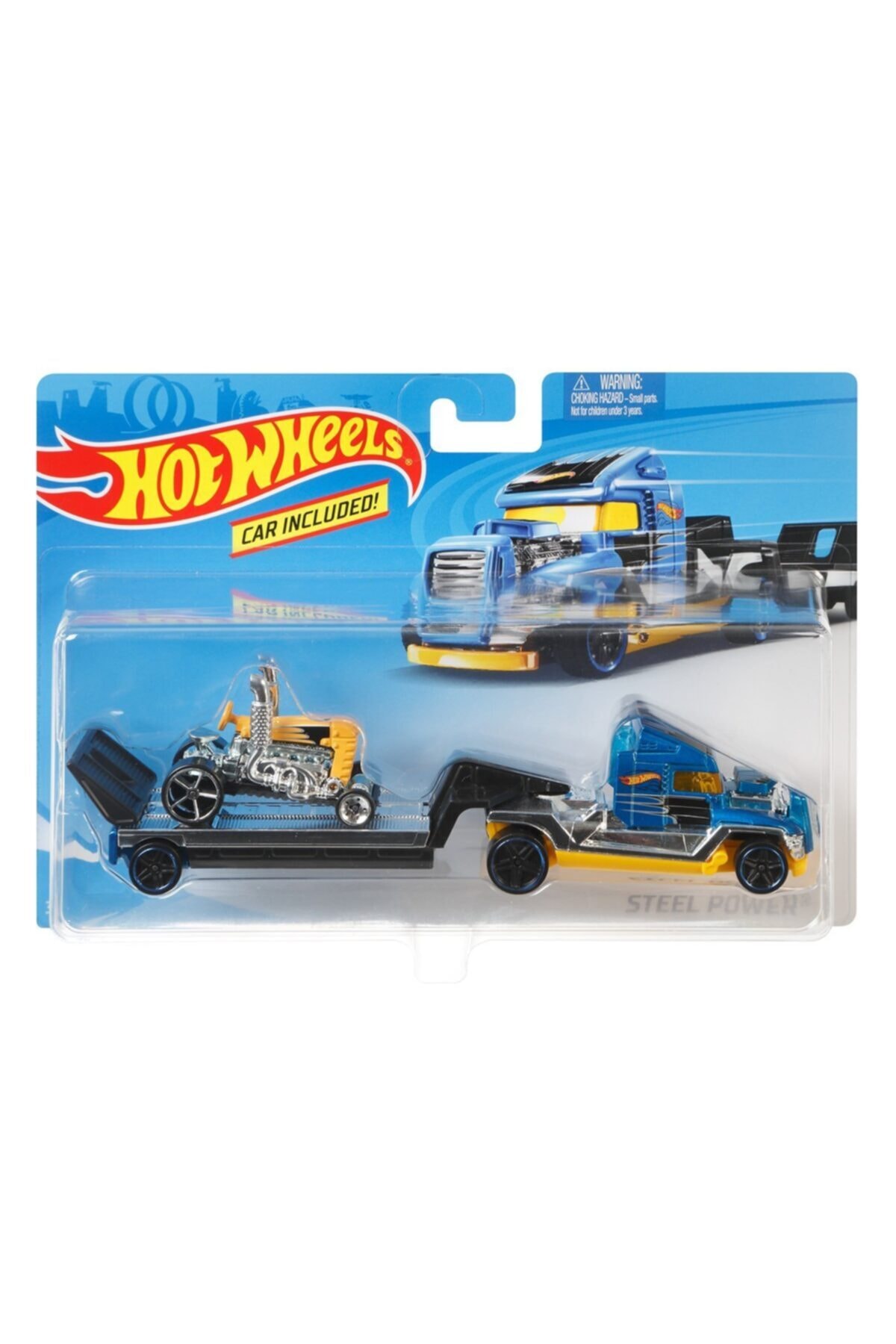 ماشین اسباب بازی کامیون باربری اصلی STEEL POWER CGC18 اورجینال HOTWHEELS CARRIER TRUCK AND CAR از ترکیه HOT WHEELS