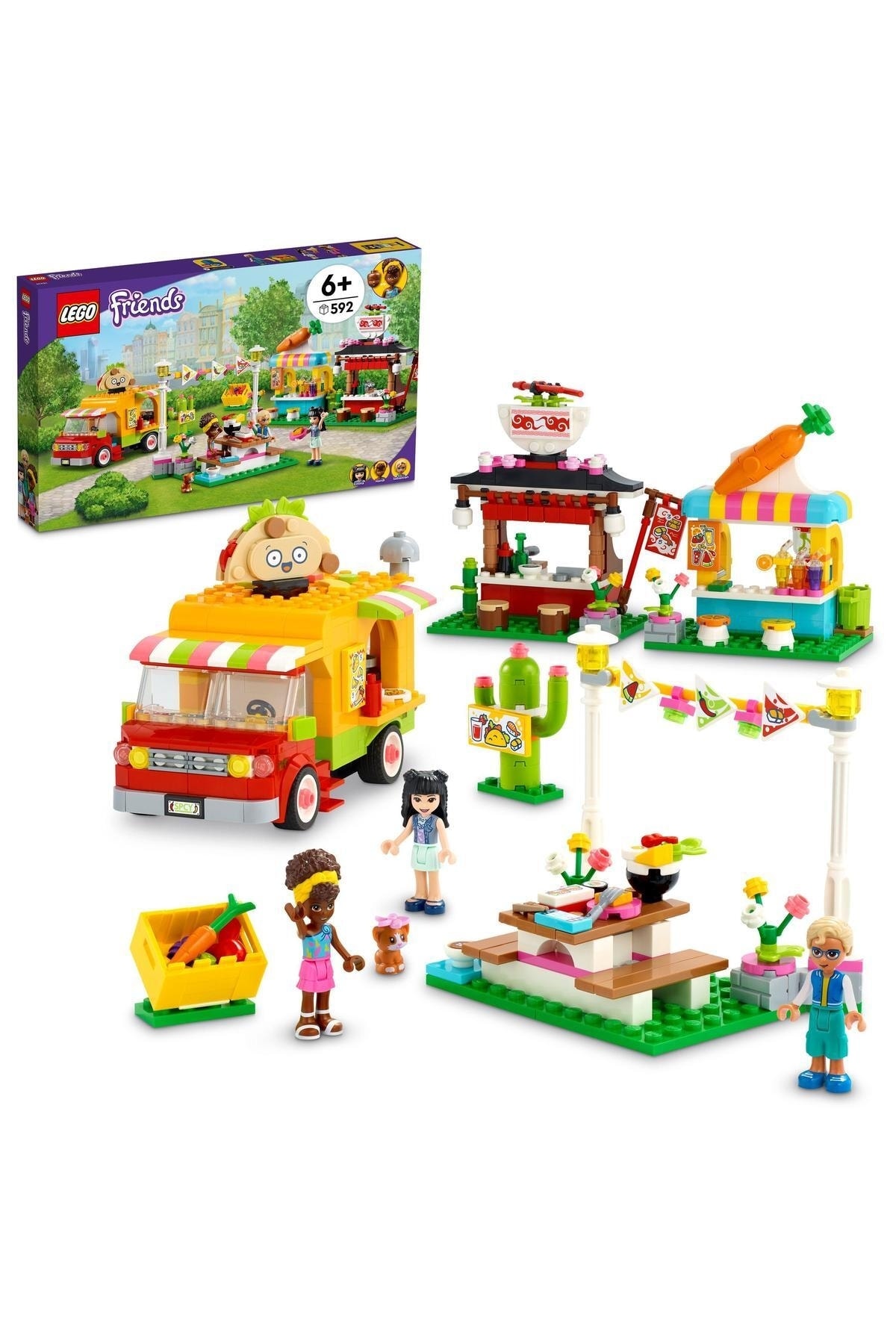 لگو دوستان SOKAK FLAVORS MARKET 41701 مجموعه ساز 592 قطعه اورجینال LEGO