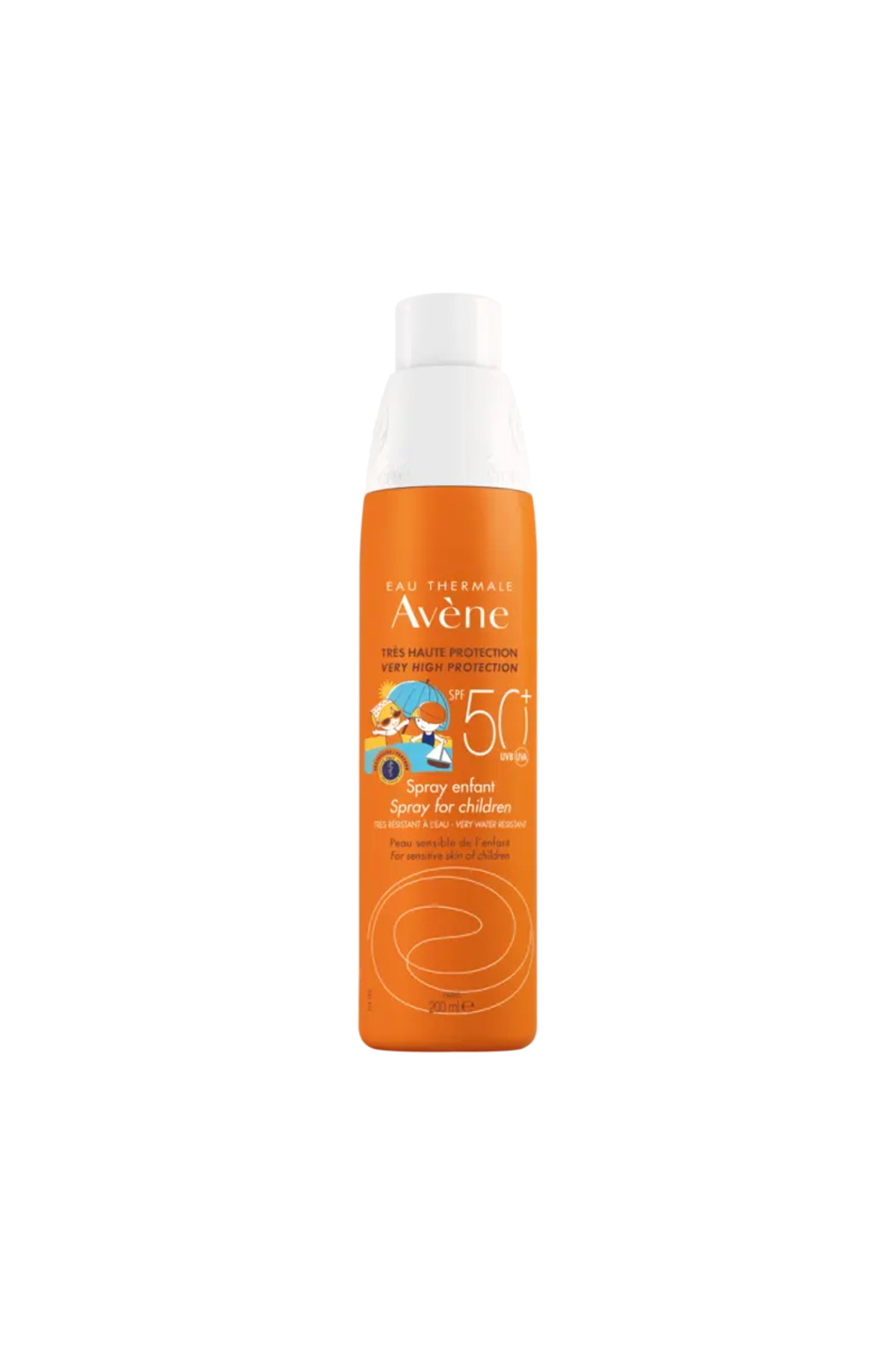کرم ضد آفتاب بدن دخترانه و پسرانه بچگانه محافظت در برابر برای کودکان SPF 50+ اسپری 200 میل Avene