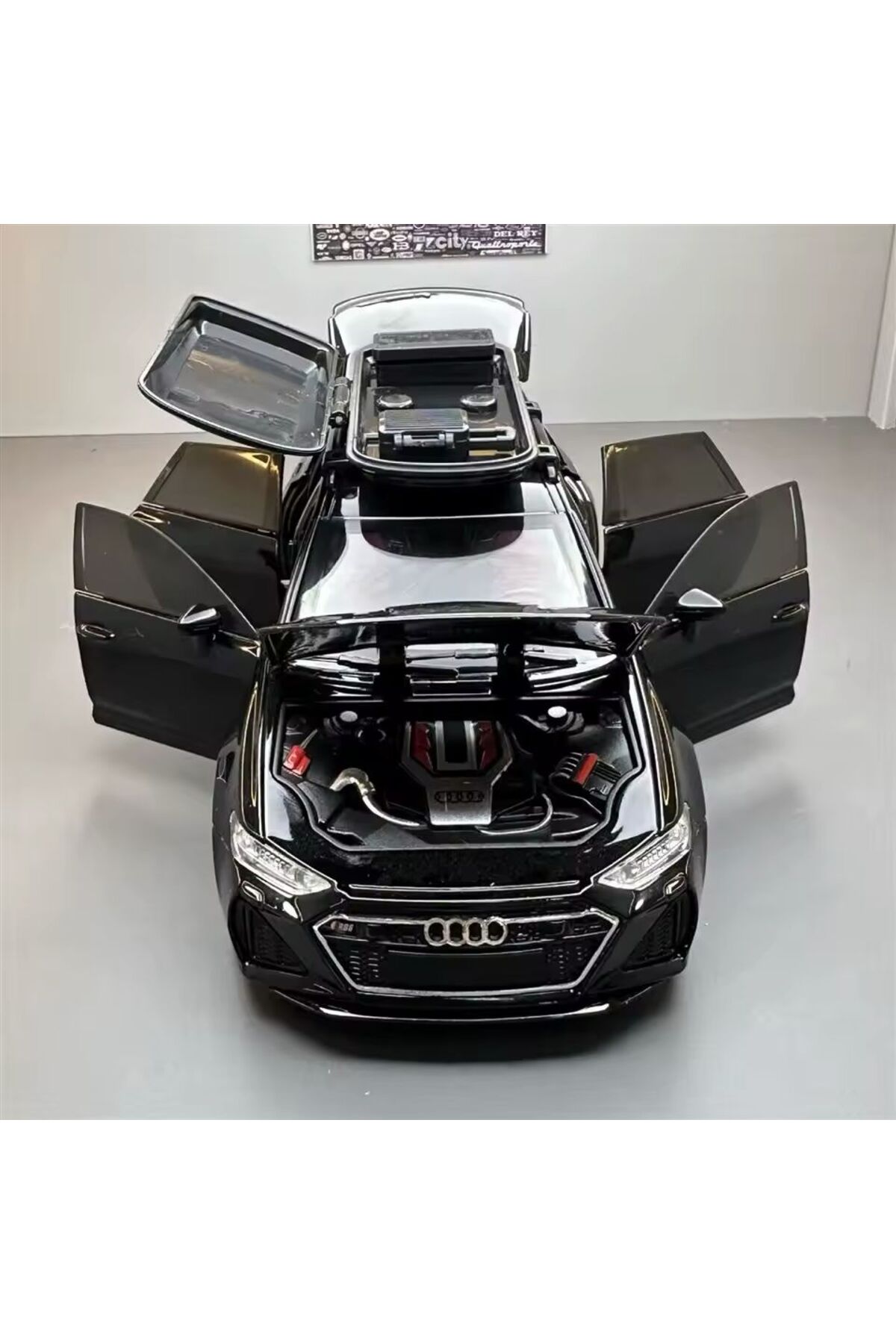مدل خودرو AUDI RS6 CAR STATION WAGON 1:24 DIECAST METAL MODEL مشکی COLLECTION اورجینال scntoys