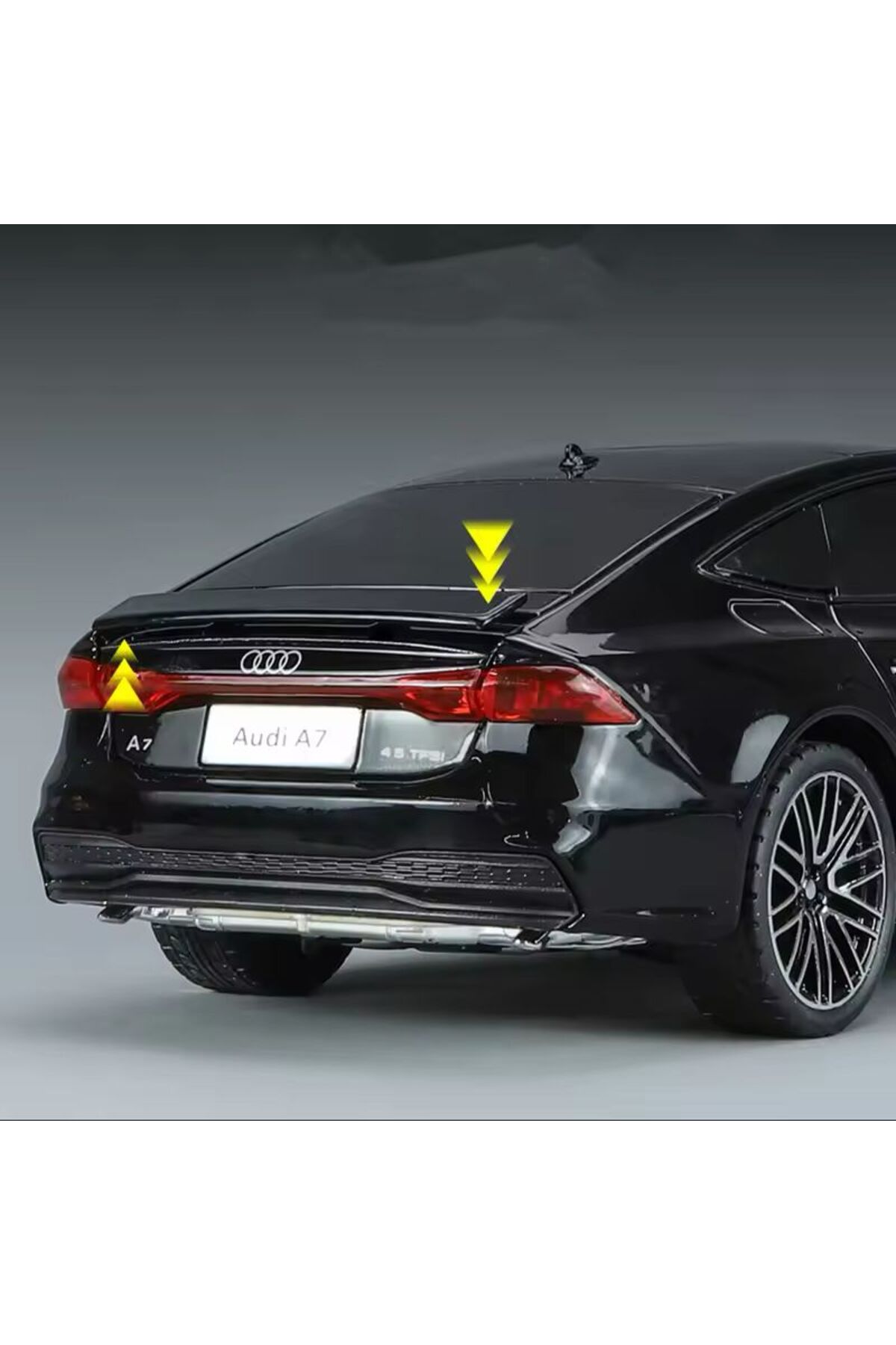 مدل خودرو کاپوت صندوق عقب آئودی A7 DIECAST ماشین درهای خاکستری کلکسیونی اسپرت را باز می کند اورجینال scntoys