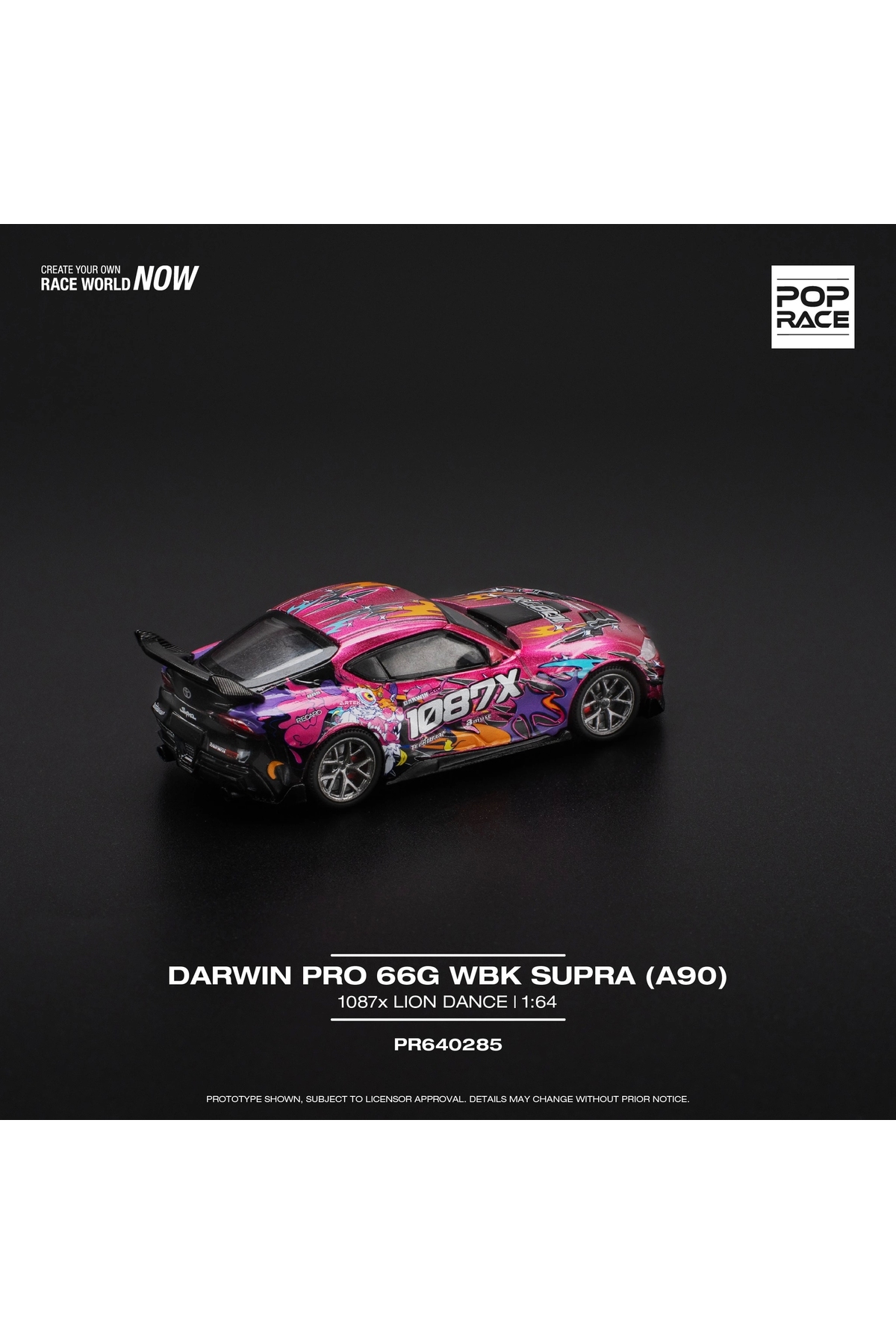 مدل خودرو 64 DARWIN PRO 66G WBK SUPRA A90 1087X LION DANCE اورجینال pop race 1