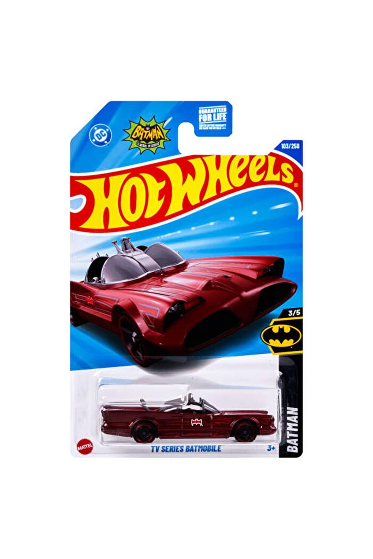 ماشین اسباب بازی کارتن کوتاه سری بت‌موبیل تک ماشین‌ها HYY05 از ترکیه HOT WHEELS