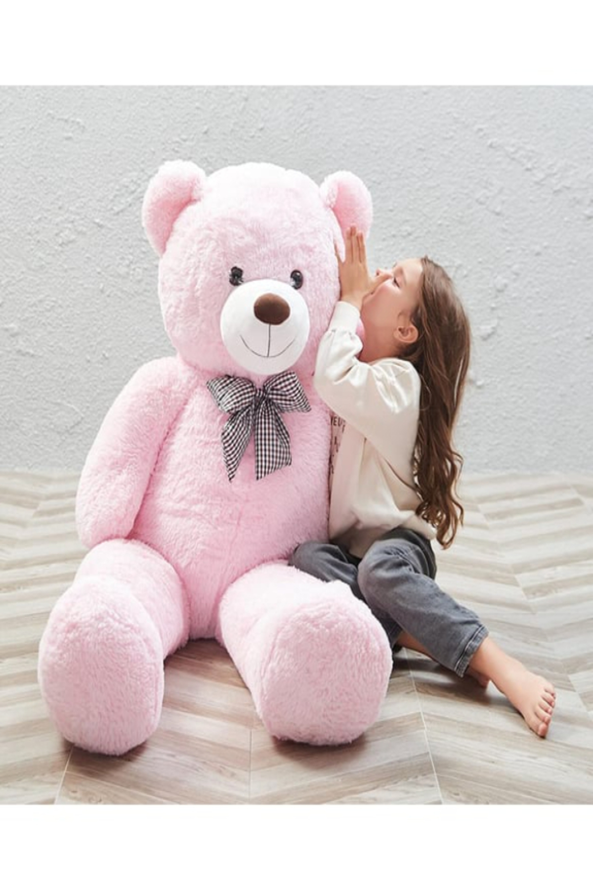 اسباب بازی های پشمی خرس عروسکی مخمل دار 103 سانتی متری 100% تولید داخلی از ترکیه junibee