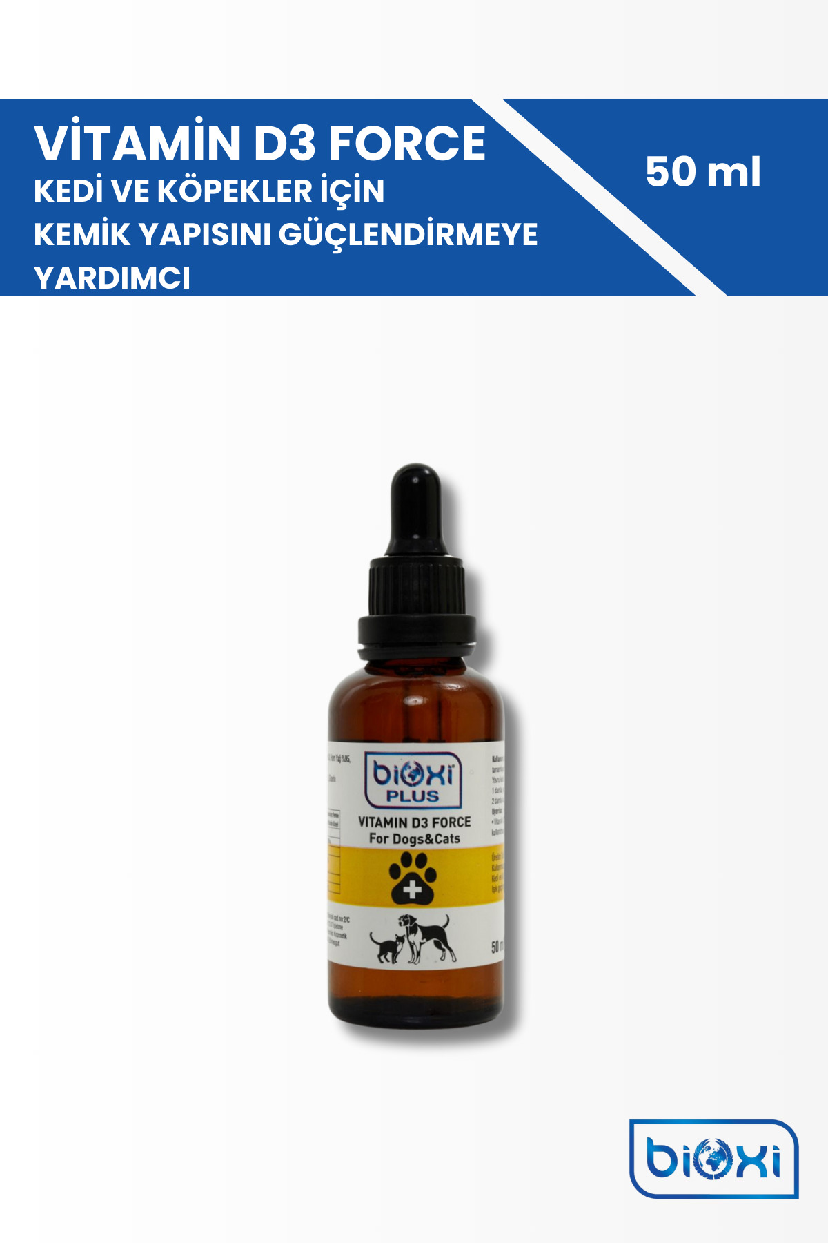مکمل غذایی ویتامین D3 Force بیوکسی Bioxi برای گربه و سگ