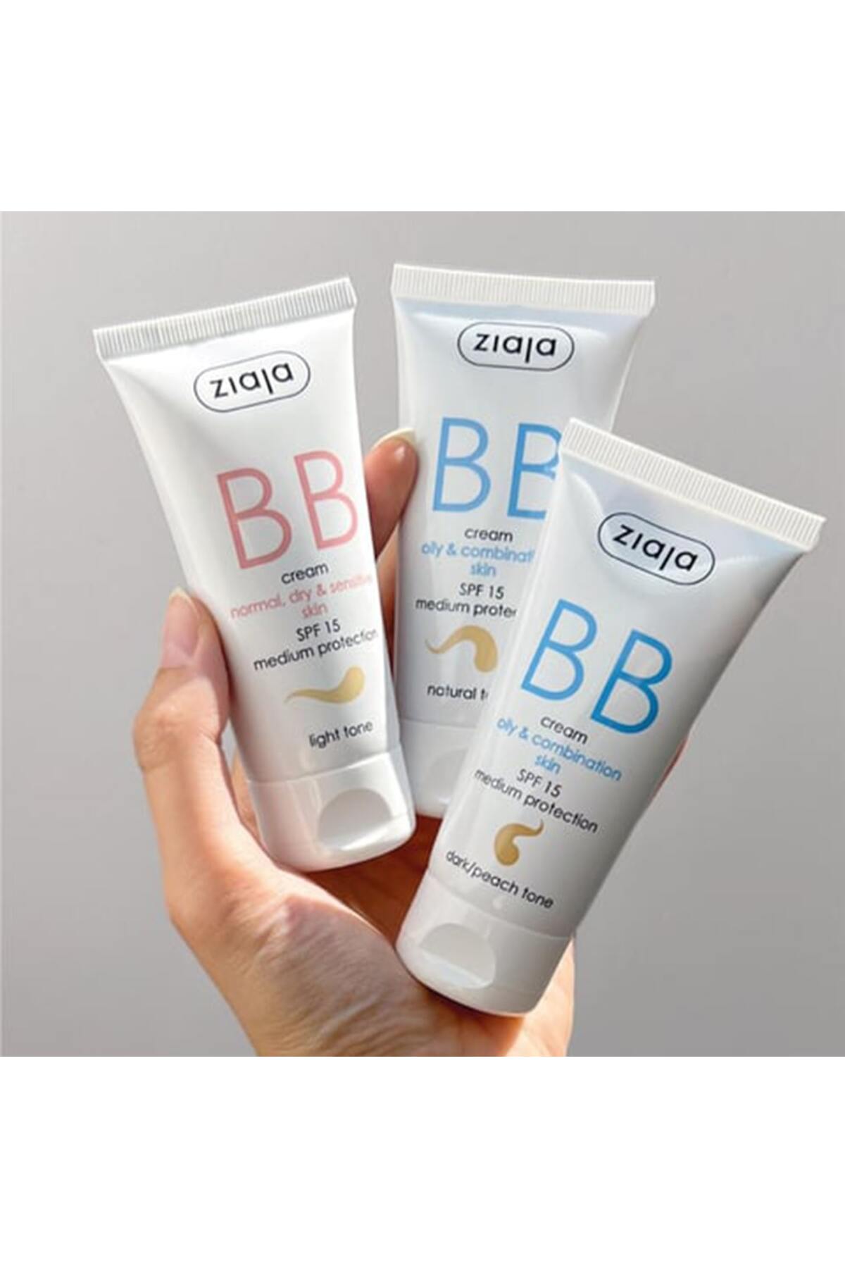 Ziaja کرم ضد آفتاب و رنگی برای پوست چرب و مختلط تن طبیعی SPF 15 50 میلی لیتر