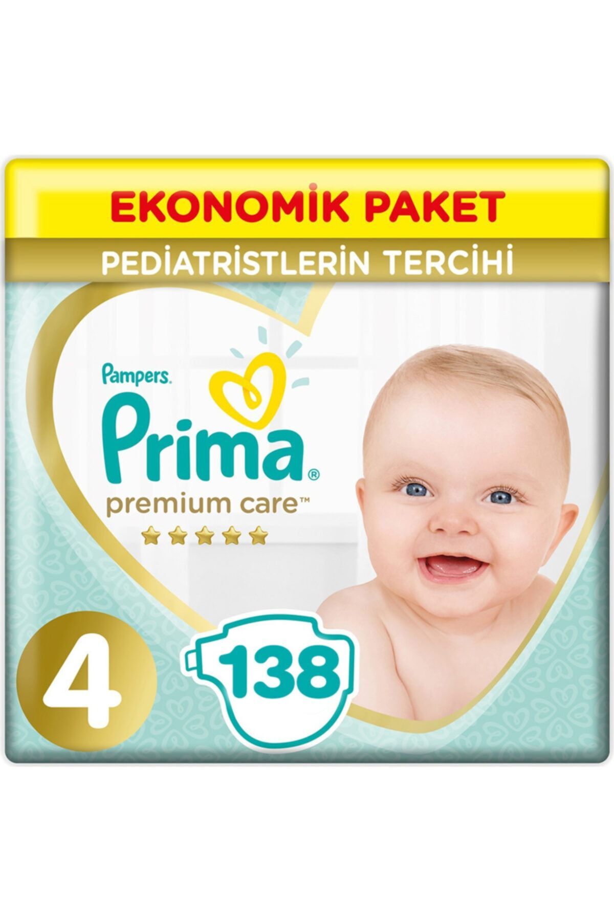 پوشک بچه PREMIUM CARE 4 SIZE ECONOMIC PACKAGE 9 14 KG 3 46 138 عدد اورجینال Prima