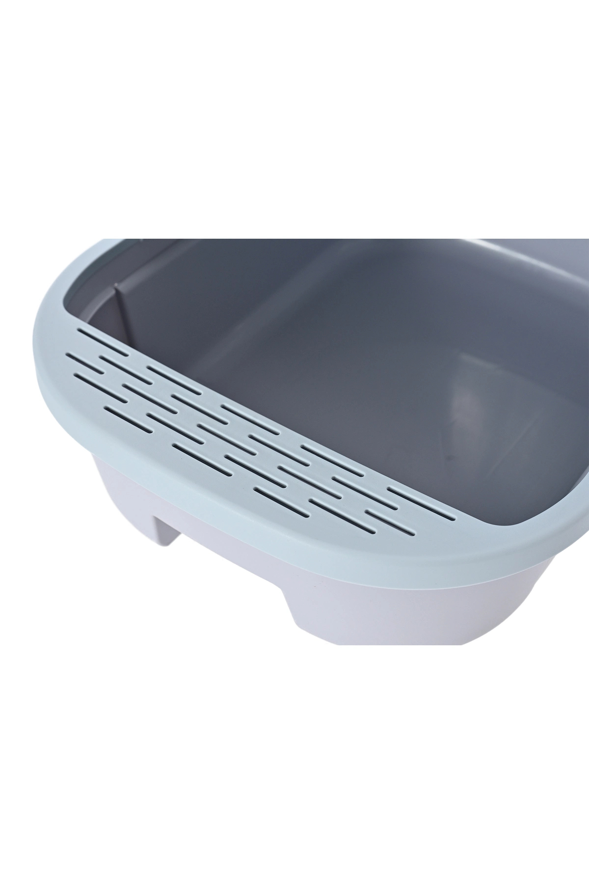 توالت گربه دربسته کشودار پت لوکس Pet Luxe مدل Miki، خاکستری