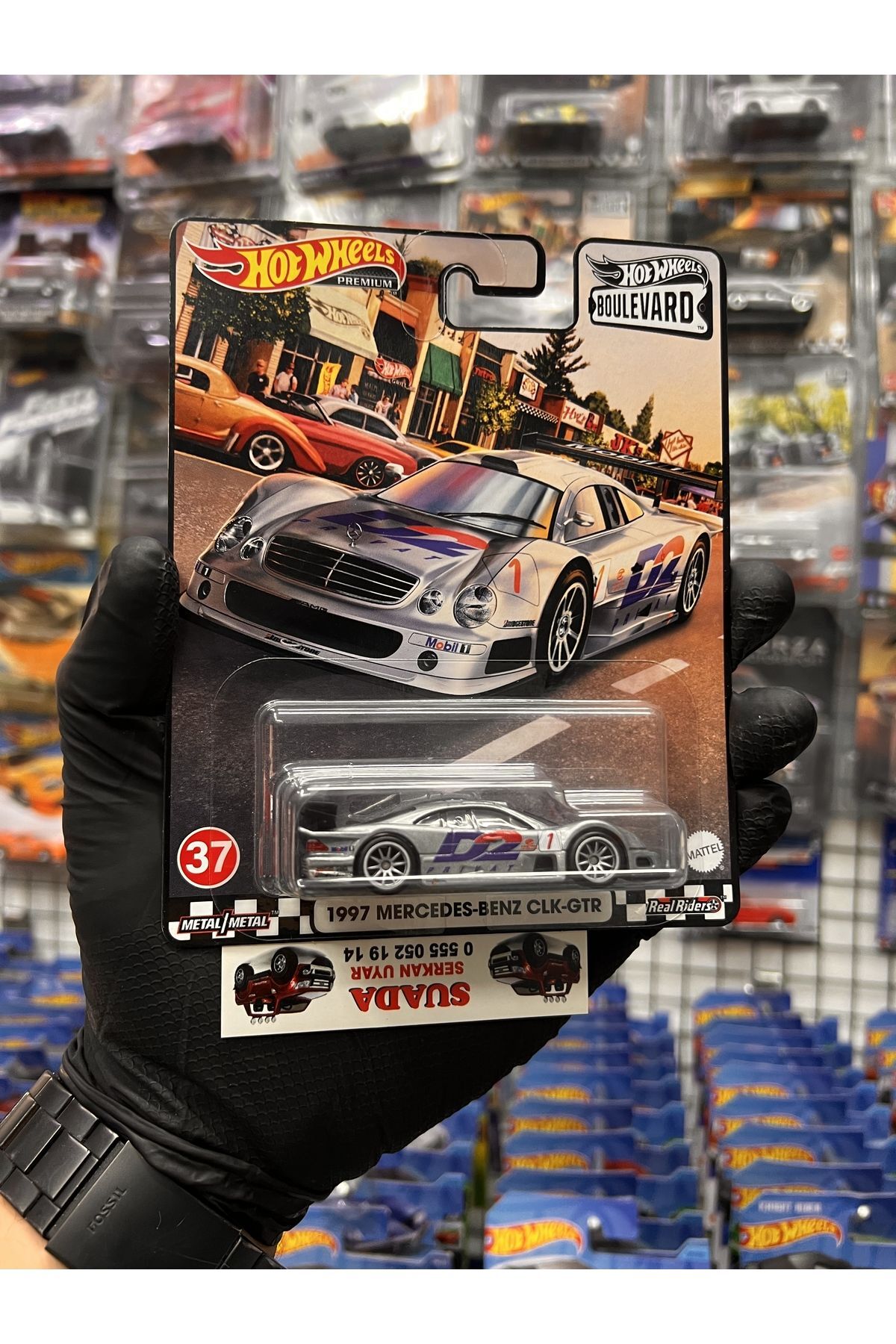 ماشین اسباب بازی مرسدس بنز CLK GTR 1997 1.64 پریمیوم از ترکیه HOT WHEELS