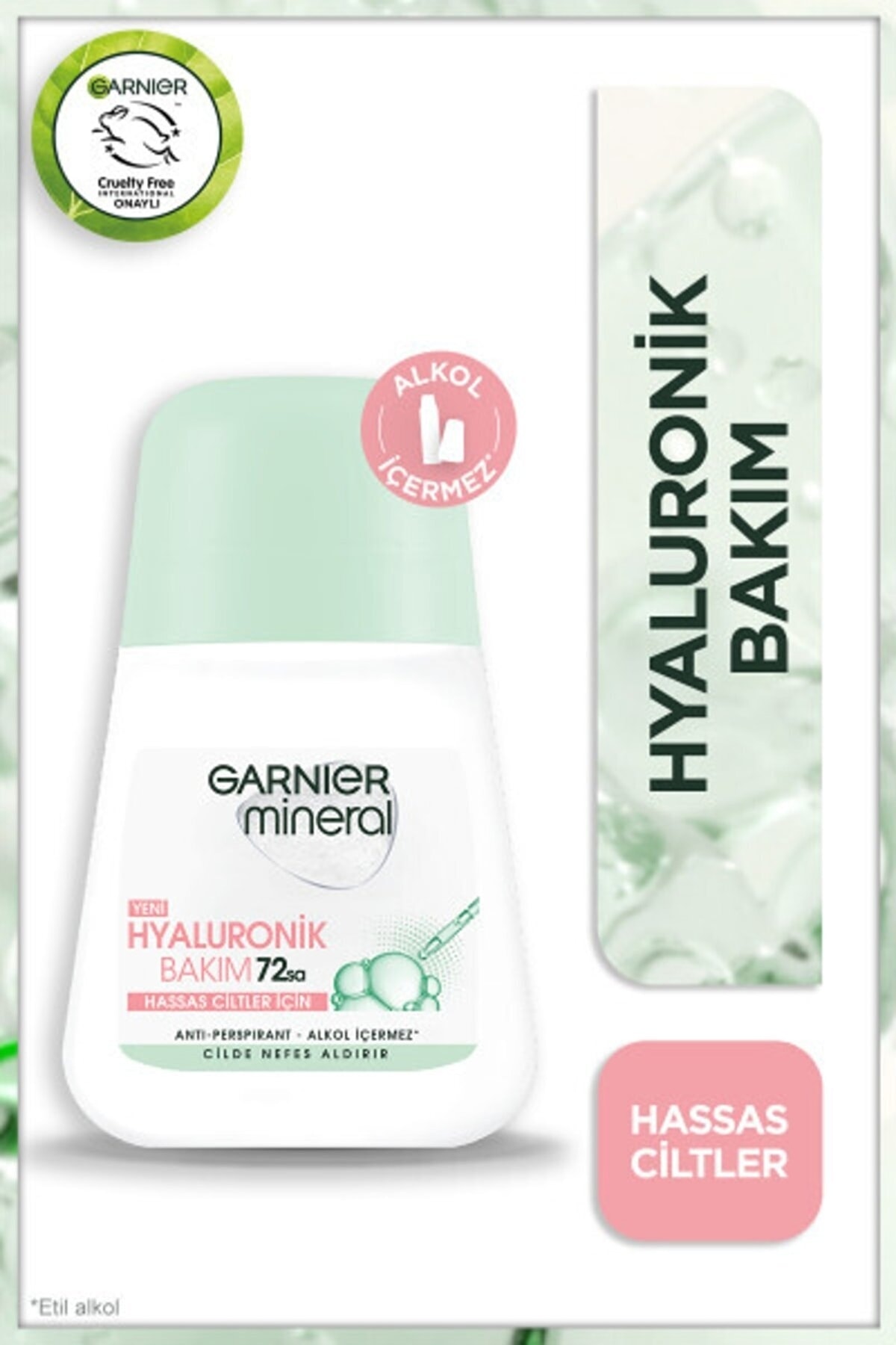 دئودورانت و رول آن زنانه مراقبت از هیالورونیک معدنی روی قطعات 50 میل X 3 Garnier