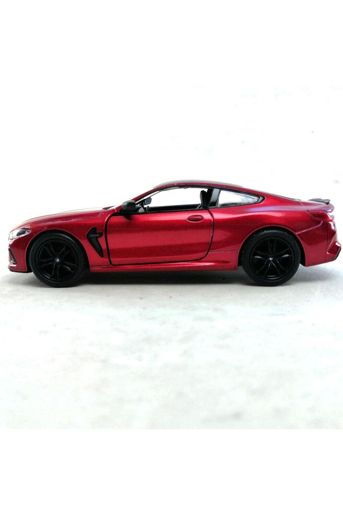مدل خودرو ماشین BMW M8 COMPETITION COUPE 1:38 قرمز PULL AND DROP اورجینال Kinsmart