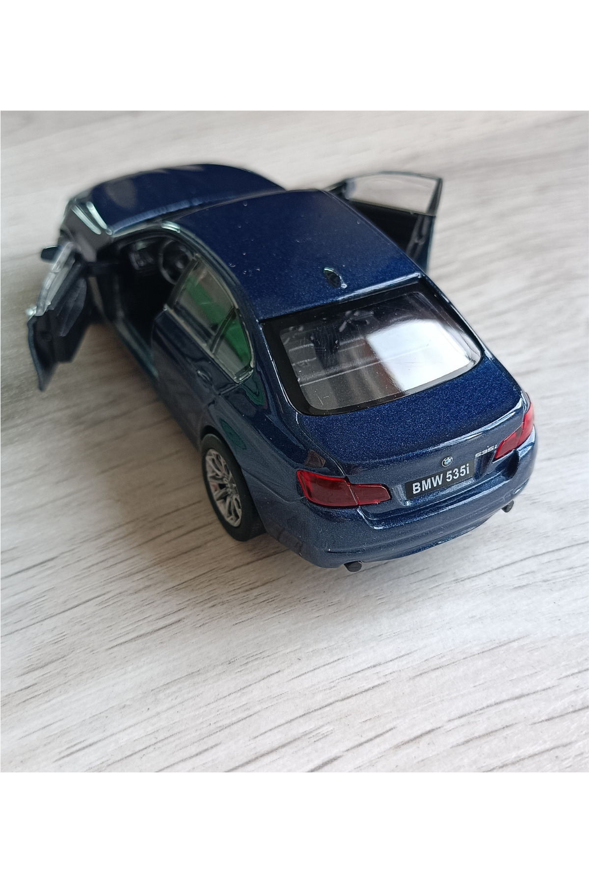 ماشین اسباب بازی BMW 535I DIECAST TOY METAL CAR PULL AND DROP 1:32 BLUE Nostalji Kutusu