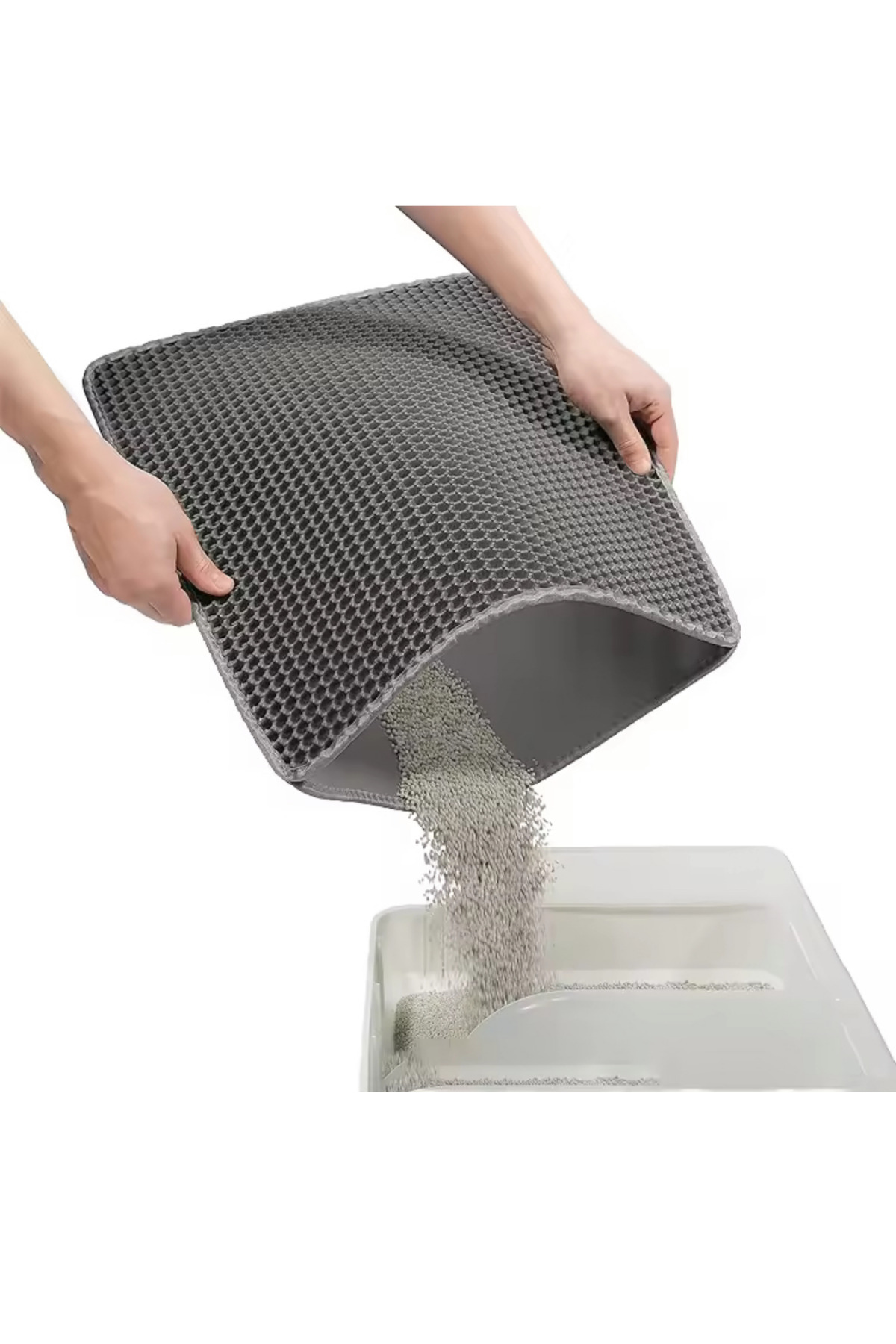 زیرانداز الک‌دار جلوی توالت گربه پاک‌وی PAKEWAY، قهوه‌ای، 30×45 سانتی‌متر