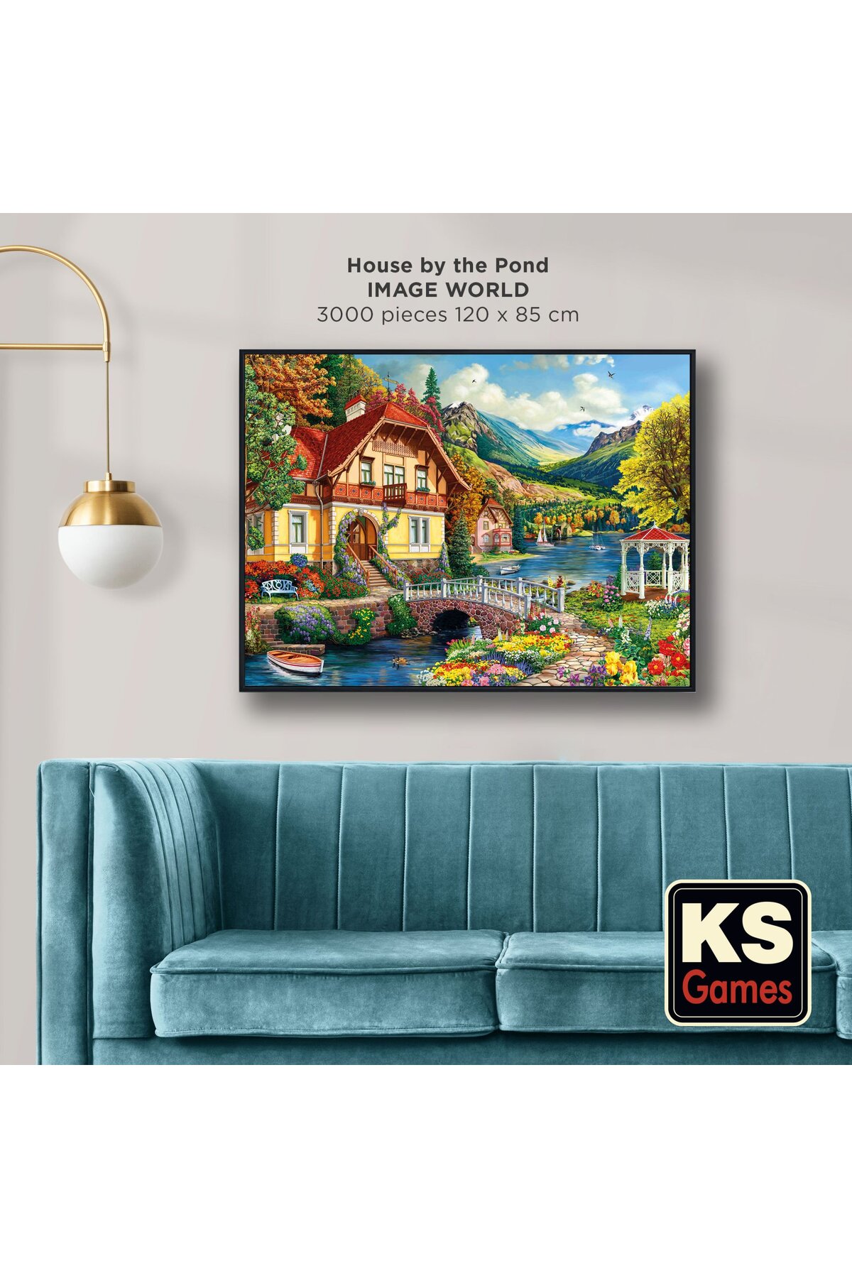 پازل خانه 23015 توسط حوضچه 120X85CM 3000 قطعه اورجینال Ks Games
