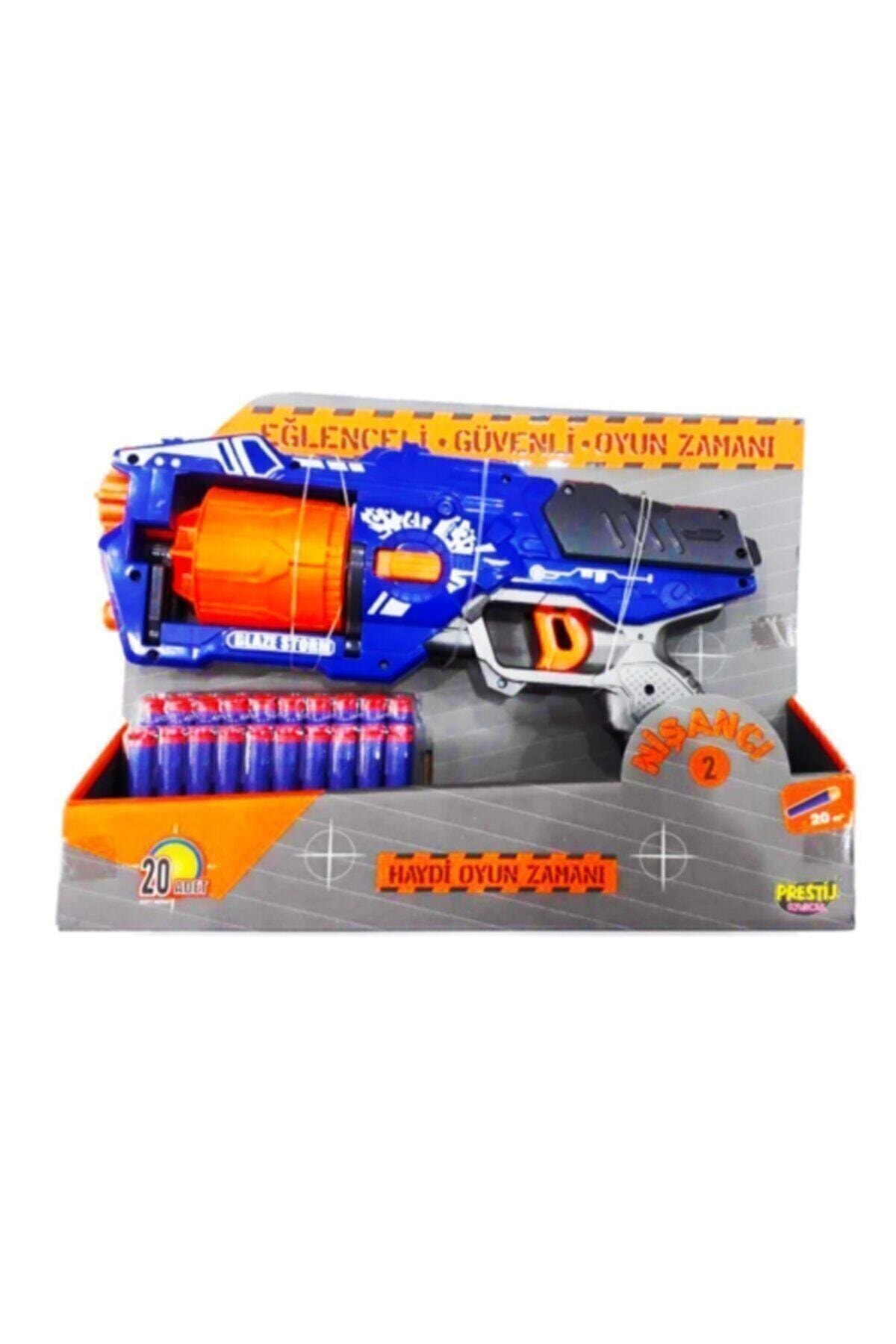 اسباب بازی های ورزشی گلوله اسفنجی سبک پرتاب تیرانداز TOY BLAZE STORM PISTOL 32 نرف اورجینال Nerf
