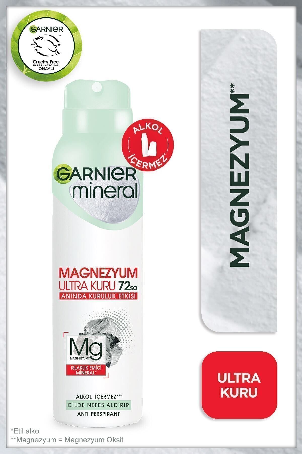 اسپری خشک دئودورانت مینرال منیزیم اولترا 150میل  گارنیر Garnier