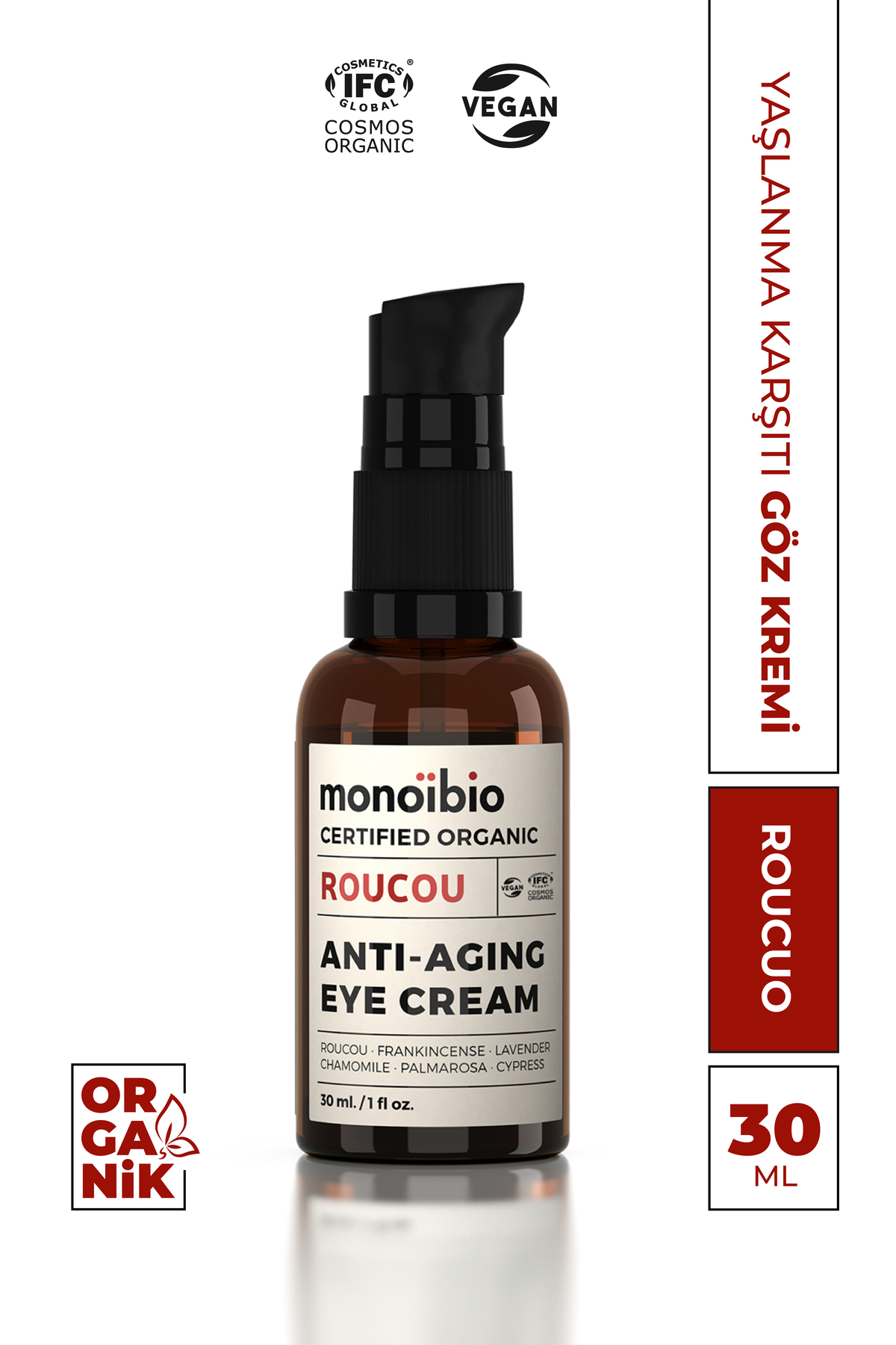 کرم دور چشم ضد پیری مونوئیبئو با حجم 30 میلی لیتر Monoibio