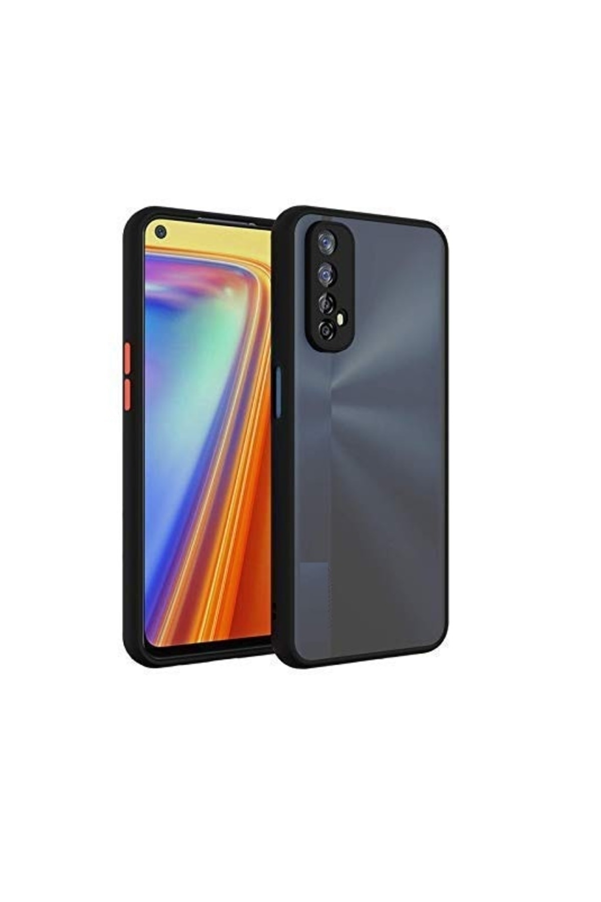 کاور و قاب دوربین مات ضد اثر انگشت شیائومی REDMI 9T محافظ سیلیکون سخت با دکمه‌های رنگی فیبکس Fibaks