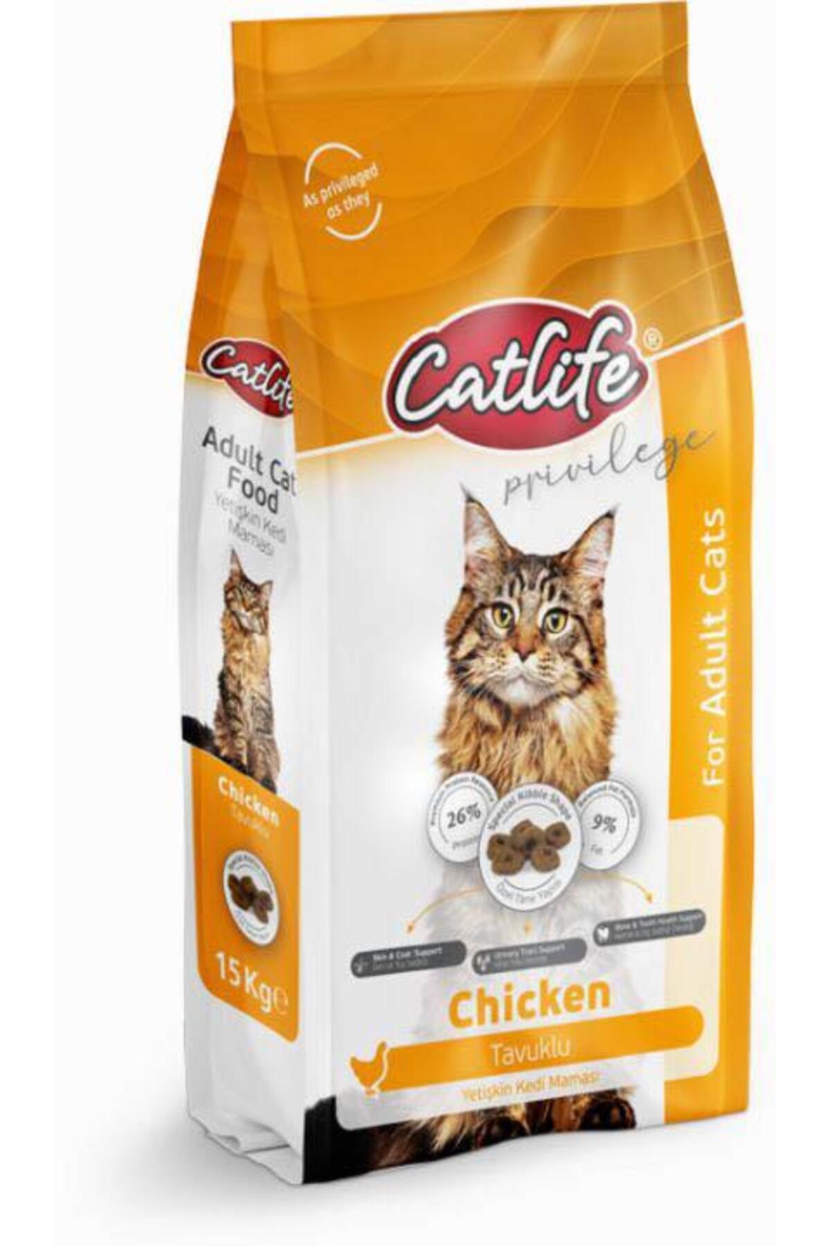 غذای خشک گربه بالغ با طعم مرغ ۱۵ کیلوگرمی کت‌لایف Catlife