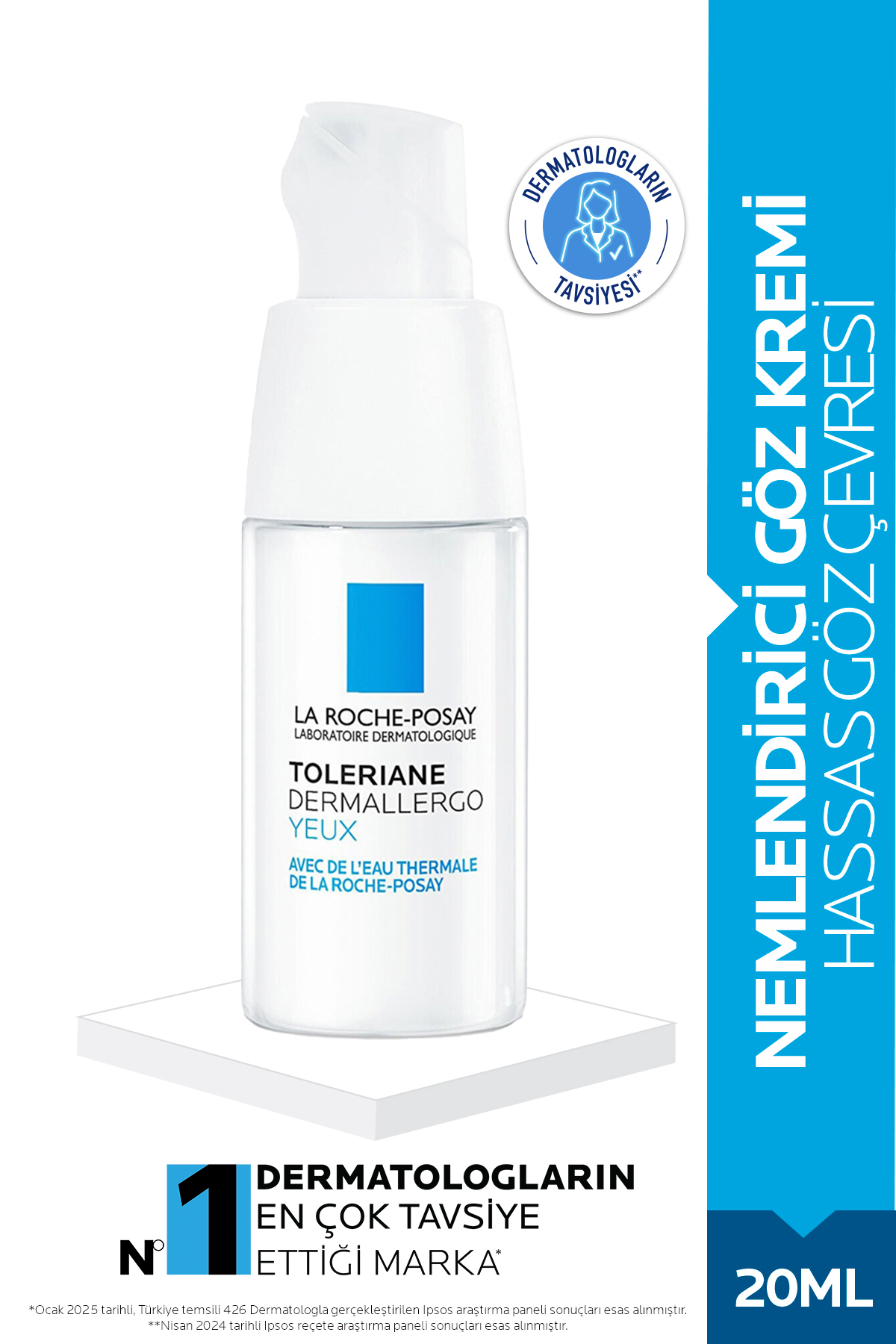 La Roche Posay مرطوب کننده حومه چشم حساس Toleriane Dermallergo 20 میلی لیتر